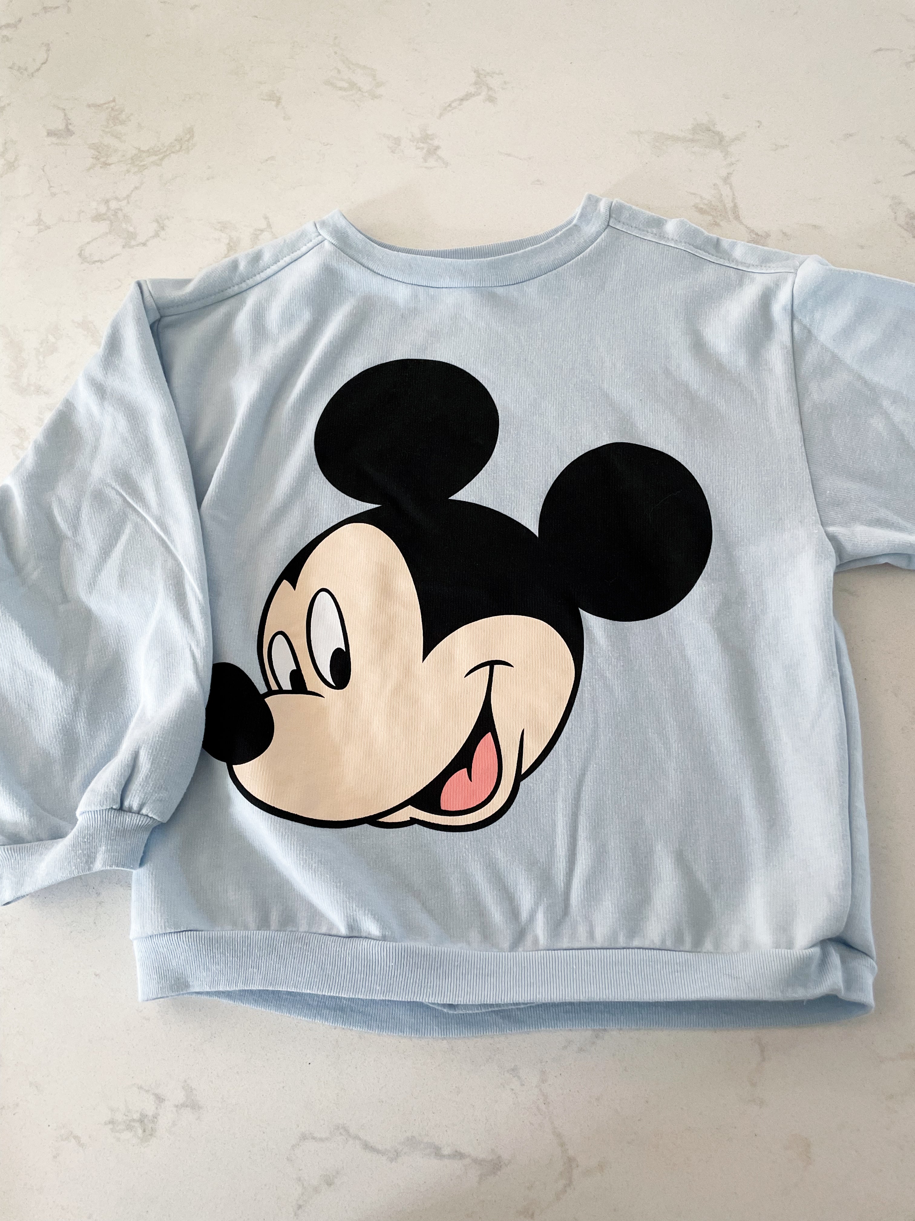 Disney-7Y-VGUC- ice blue Mickey crewneck