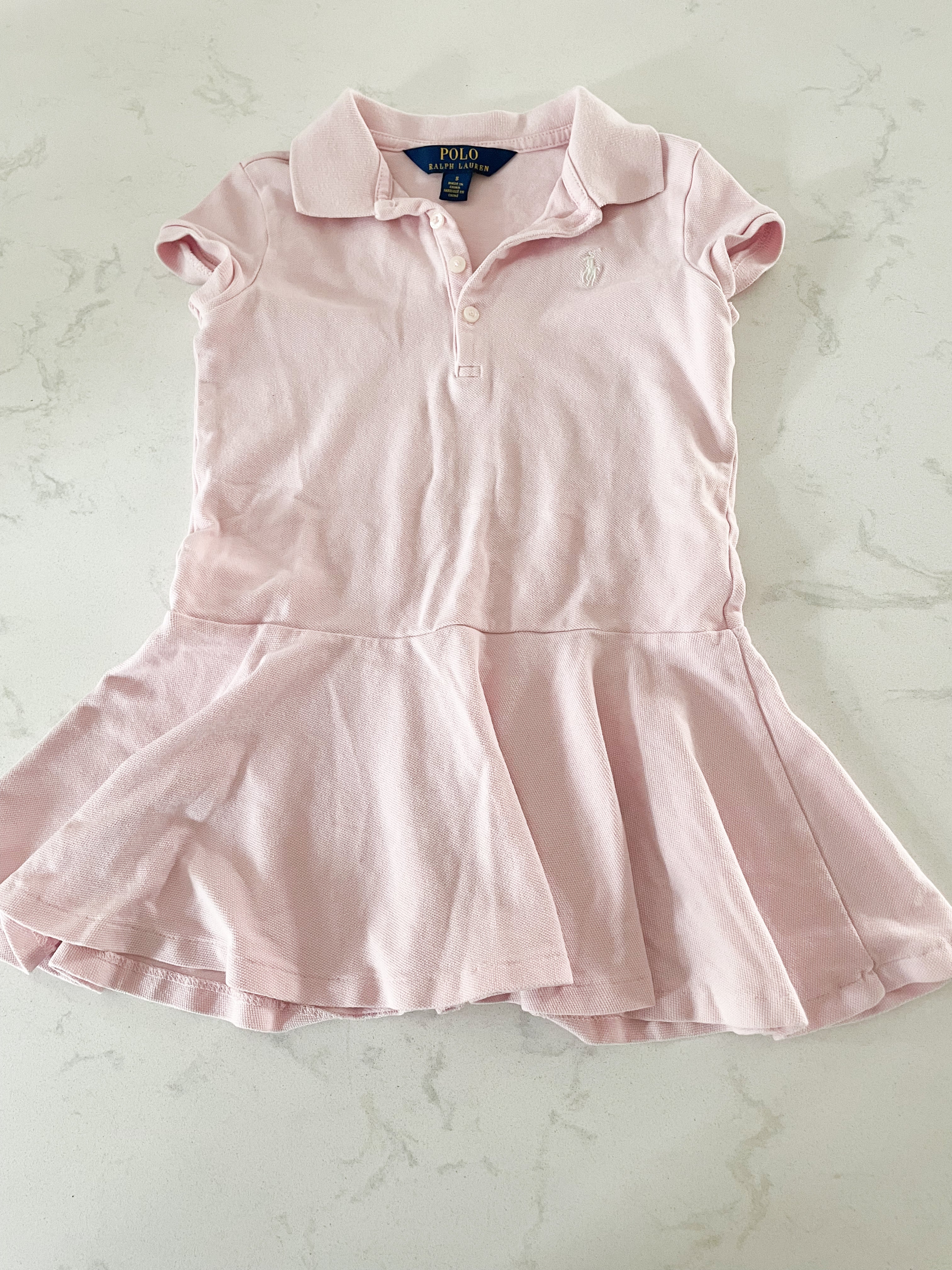 Polo by Ralph Lauren- 5T-VGUC- pink polo dress