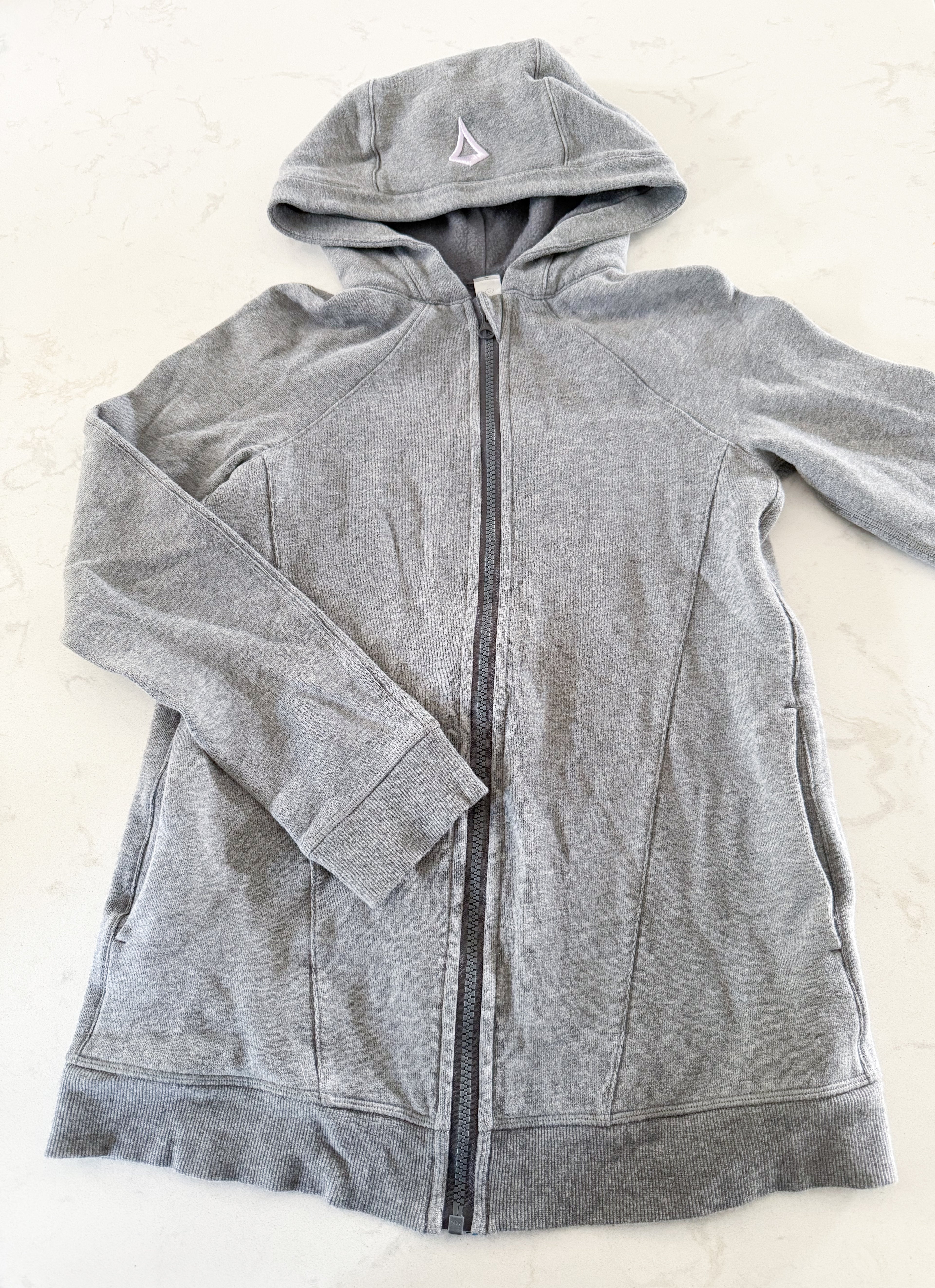 Iviva-12Y- GUC- thick grey zip up
