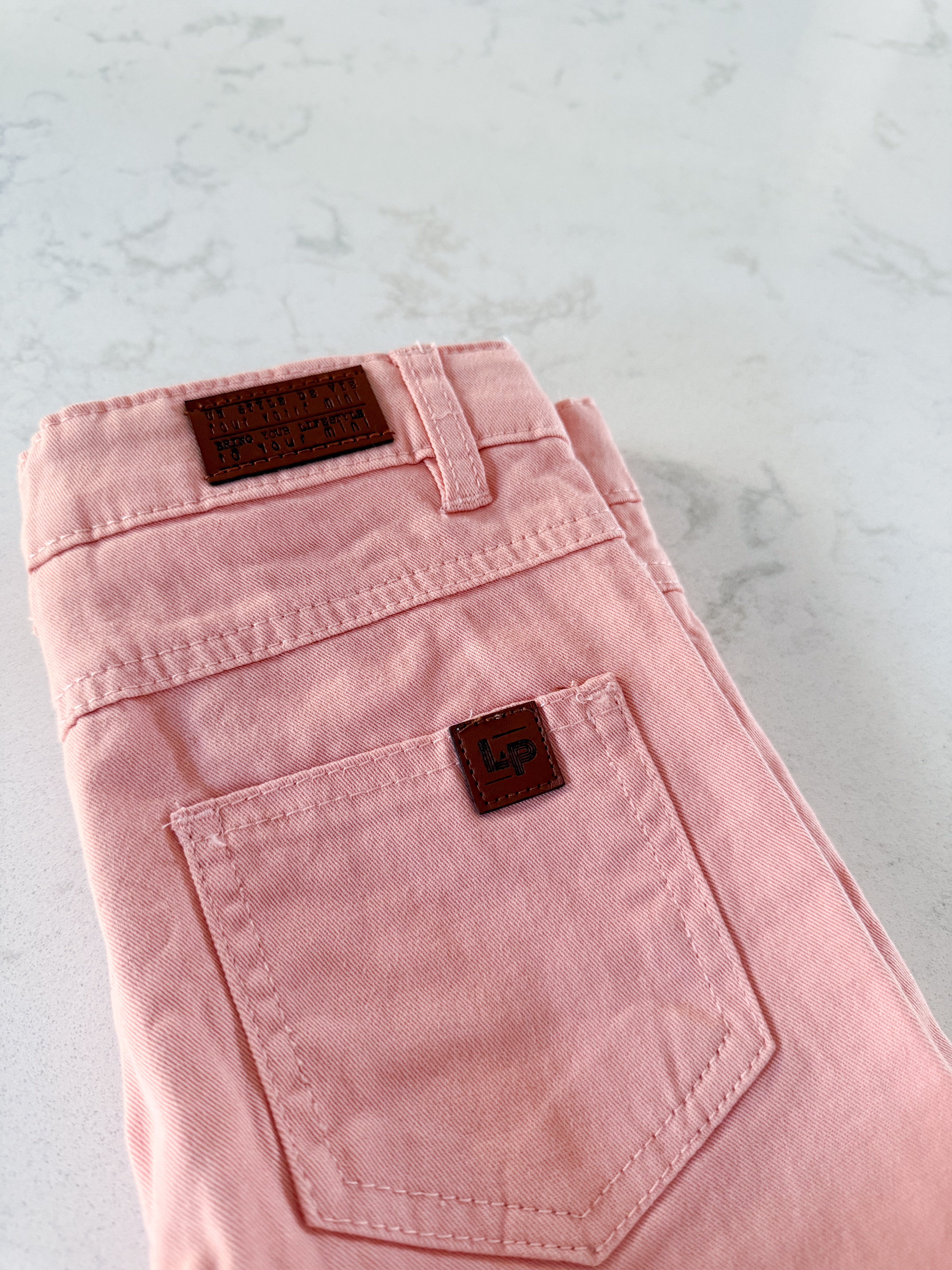*Rescue*-L&P Apparel- skinny cut jeans- coral pink