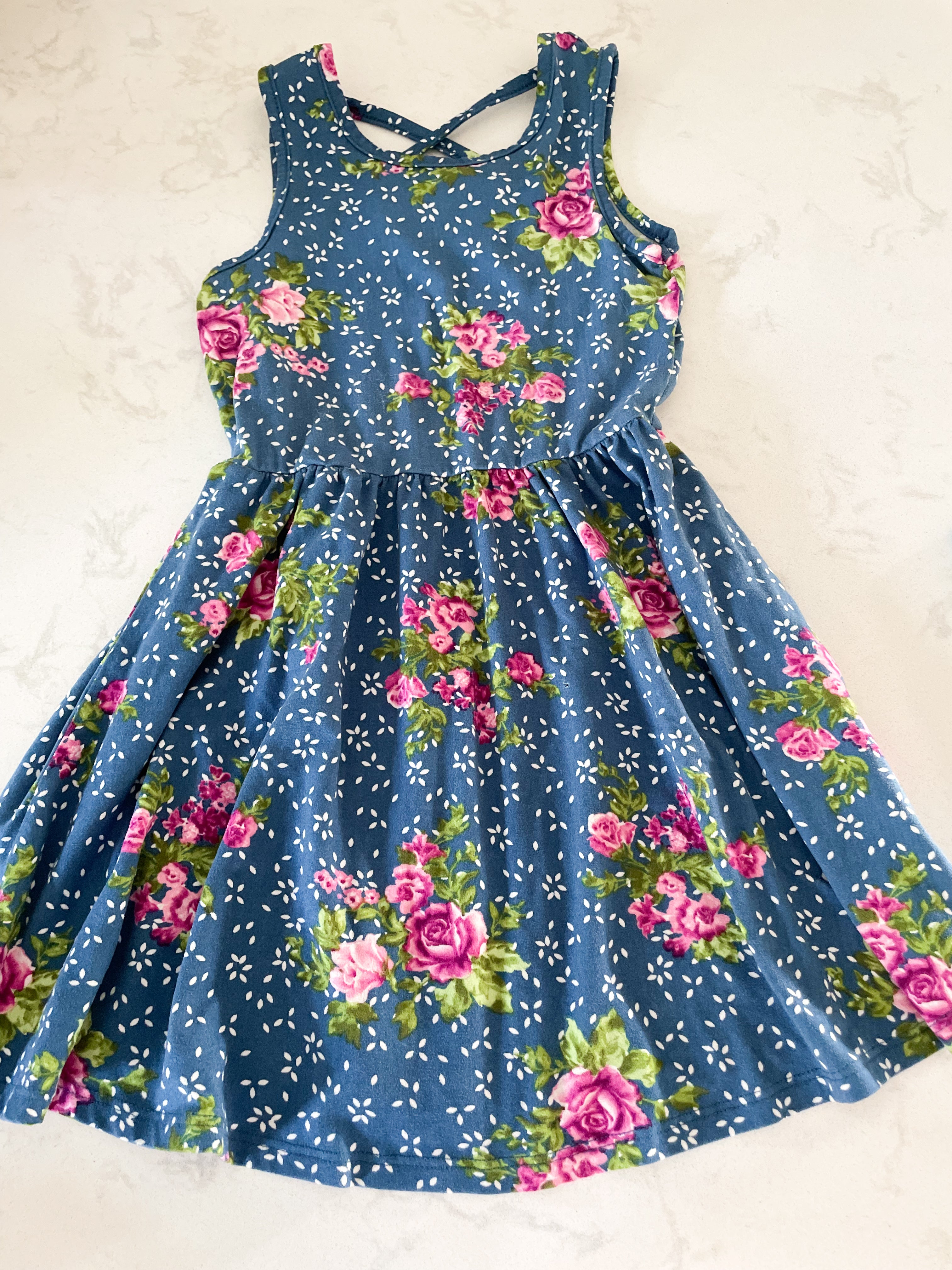 Paper Doll- 4T- VGUC- tank dress with flowers