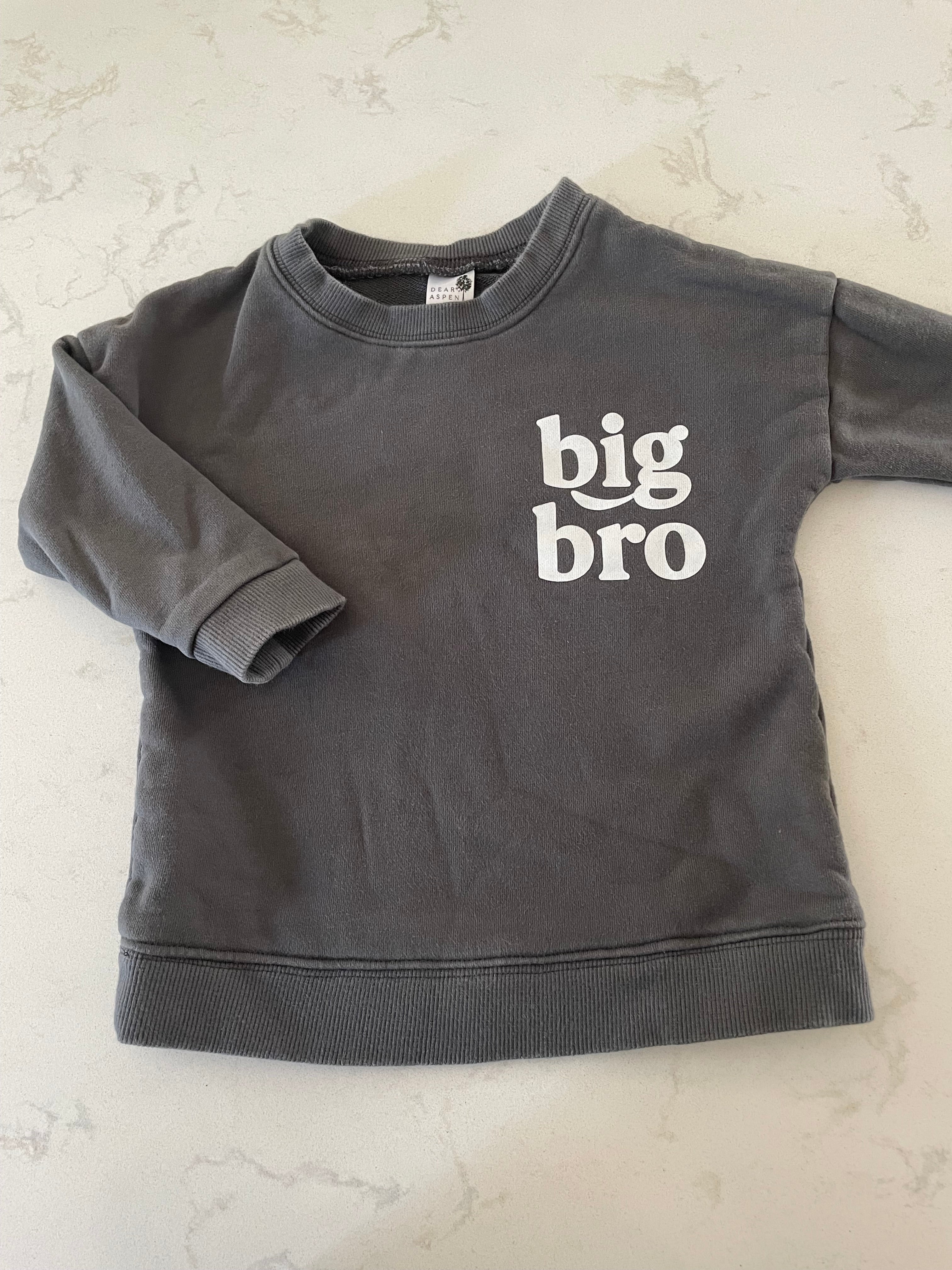 Dear Aspen- 4T-long sleeve Big bro crewneck