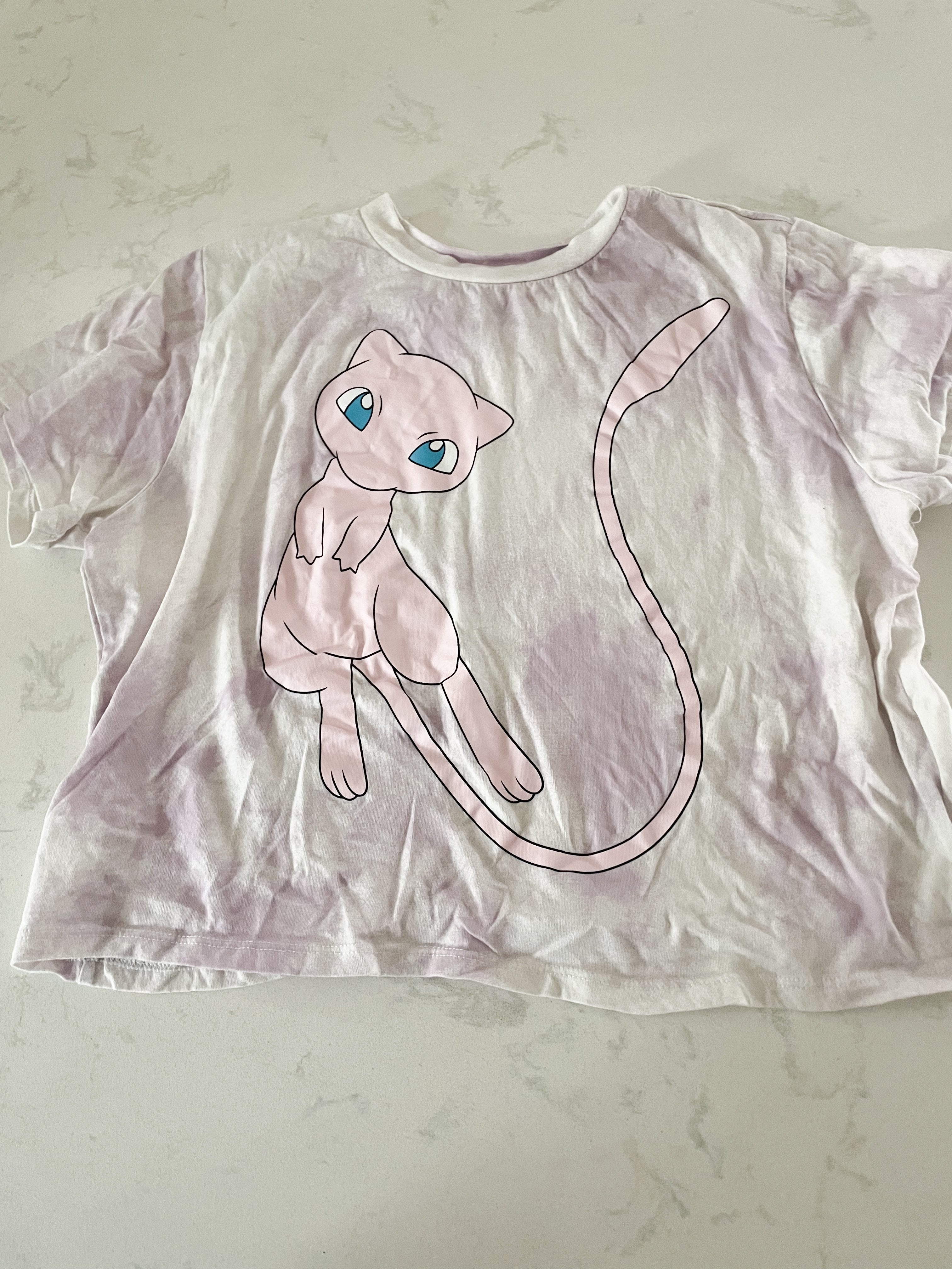 H&M-12-14Y-GUC- purple Pokémon crop top