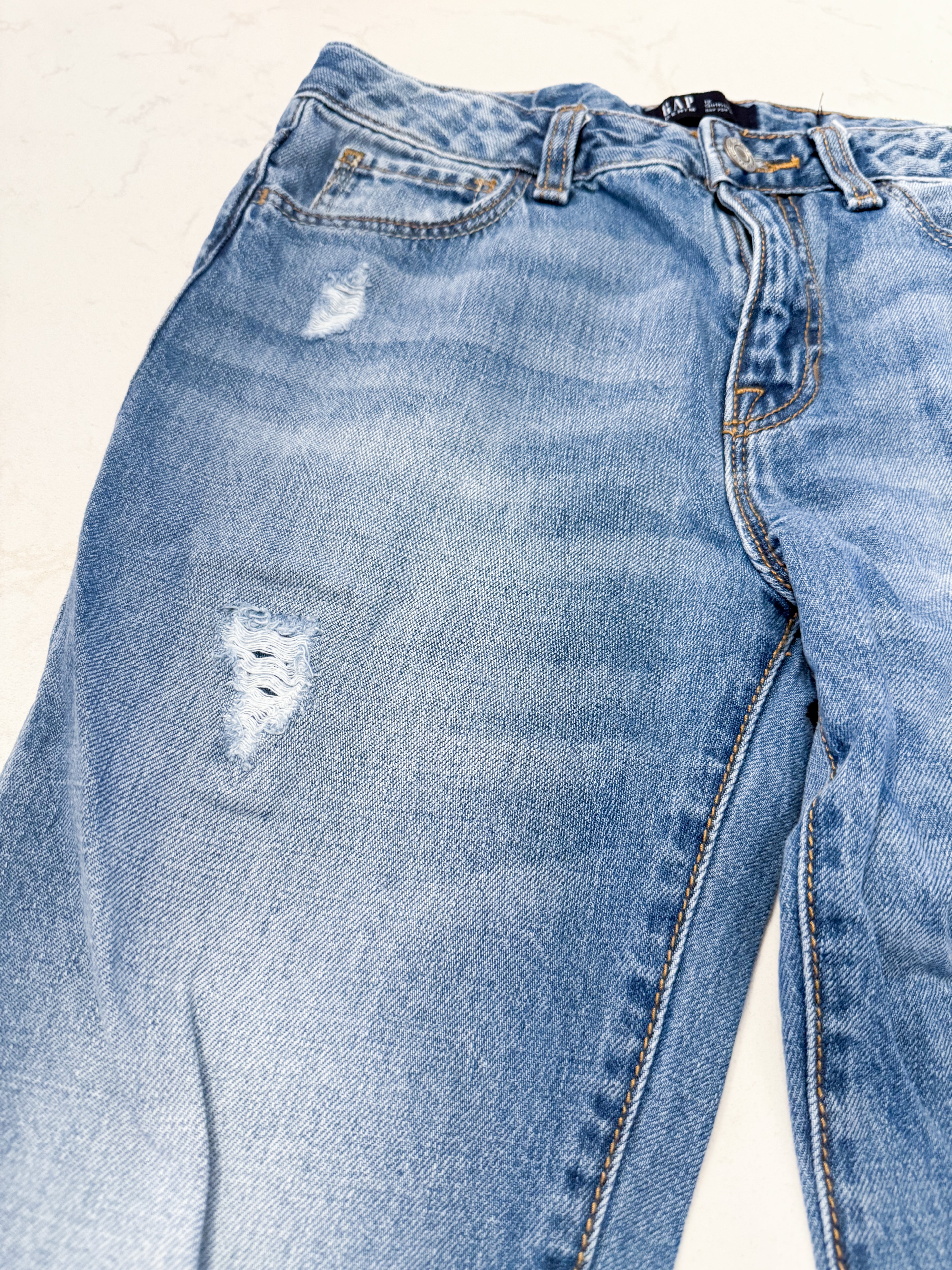 Gap- 12Y- PLAY- blue girlfriend distressed jeans