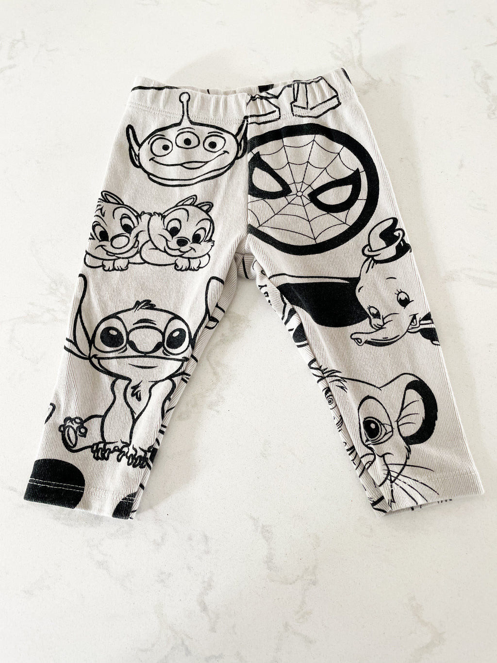 Zara- 9-12 months- grey ribbed Disney leggings