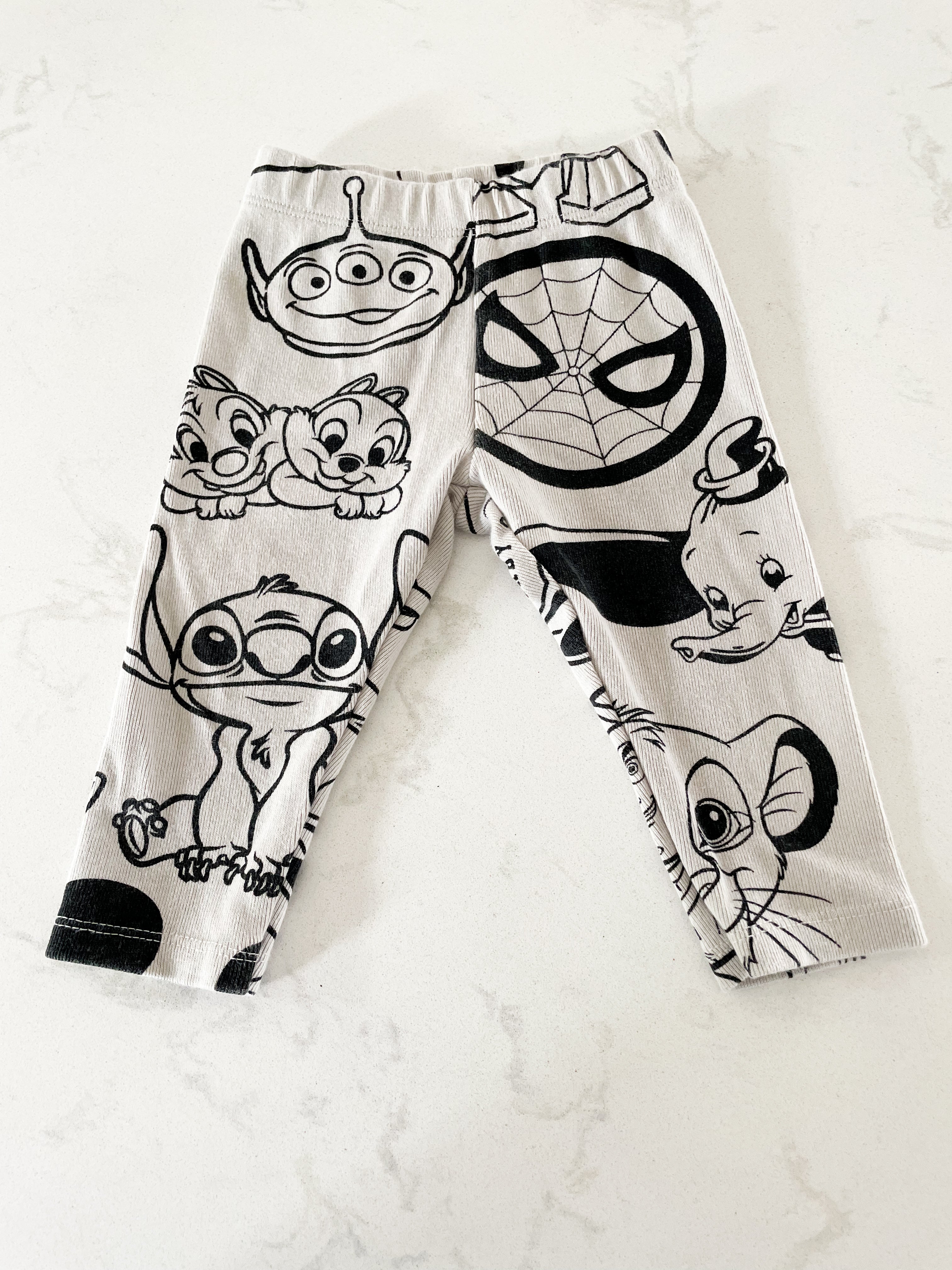 Zara- 9-12 months- grey ribbed Disney leggings