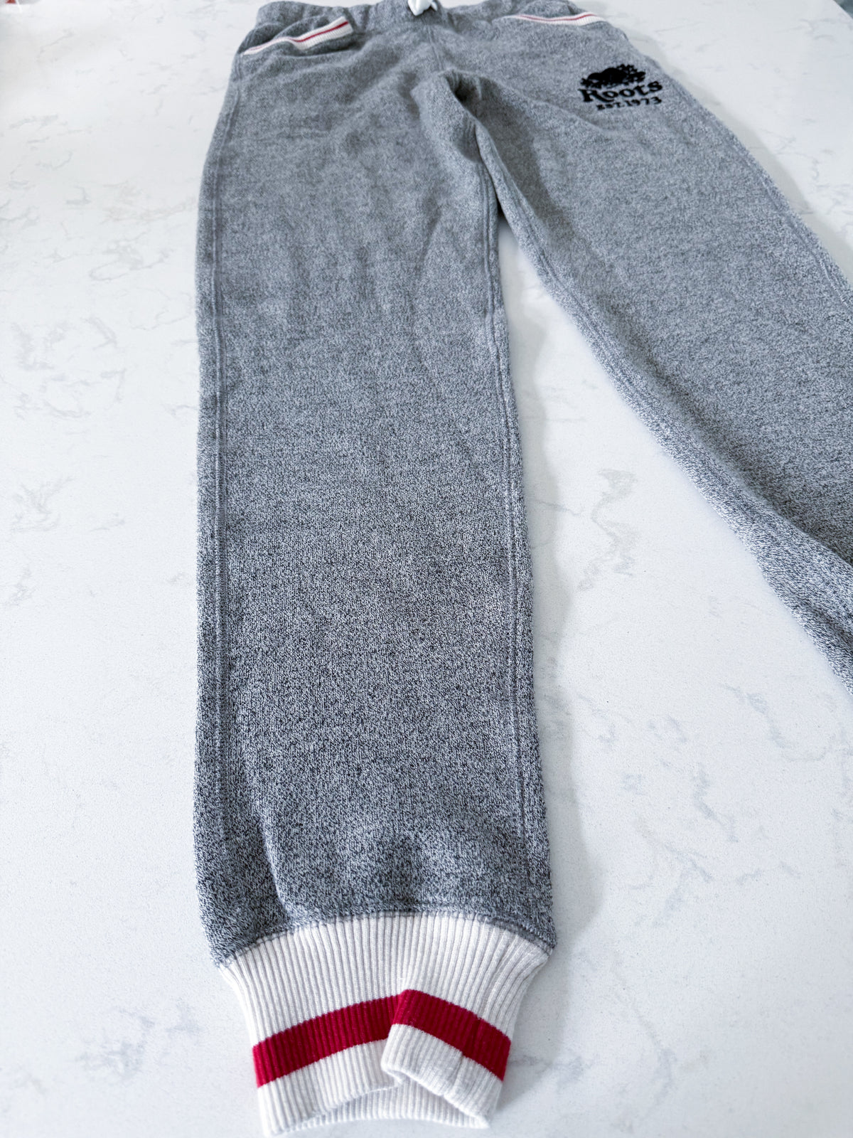 Roots- 14Y- VGUC- Grey sweats with black logo