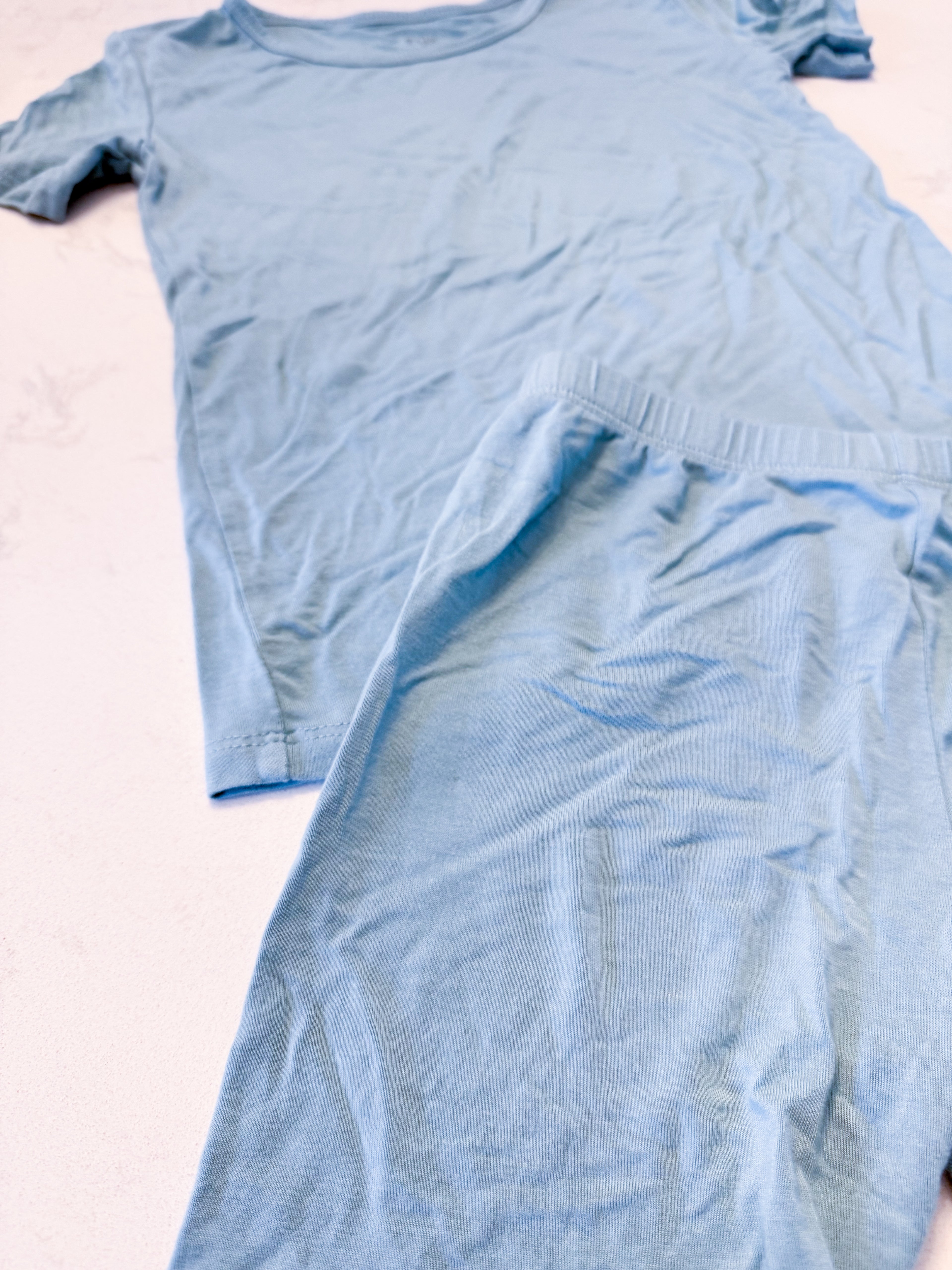 Kyte Baby- 6T- VGUC- blue two piece bamboo summer jammies
