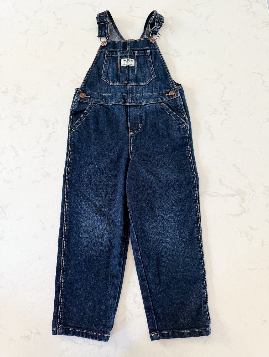 Oshkosh- 4T- VGUC- jean sparkly overalls