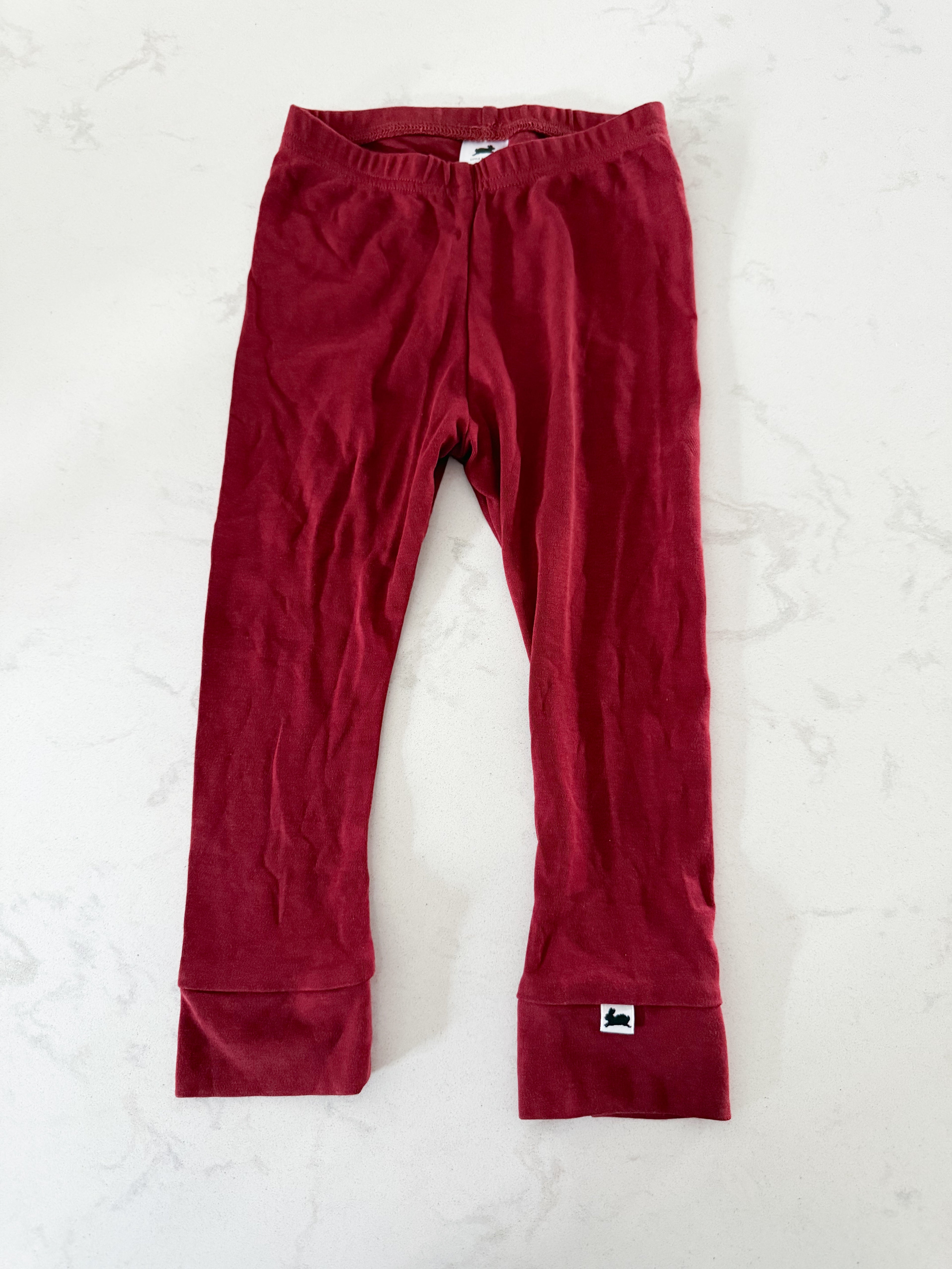 Little and Lively- 18-24m- VGUC- burgundy leggings