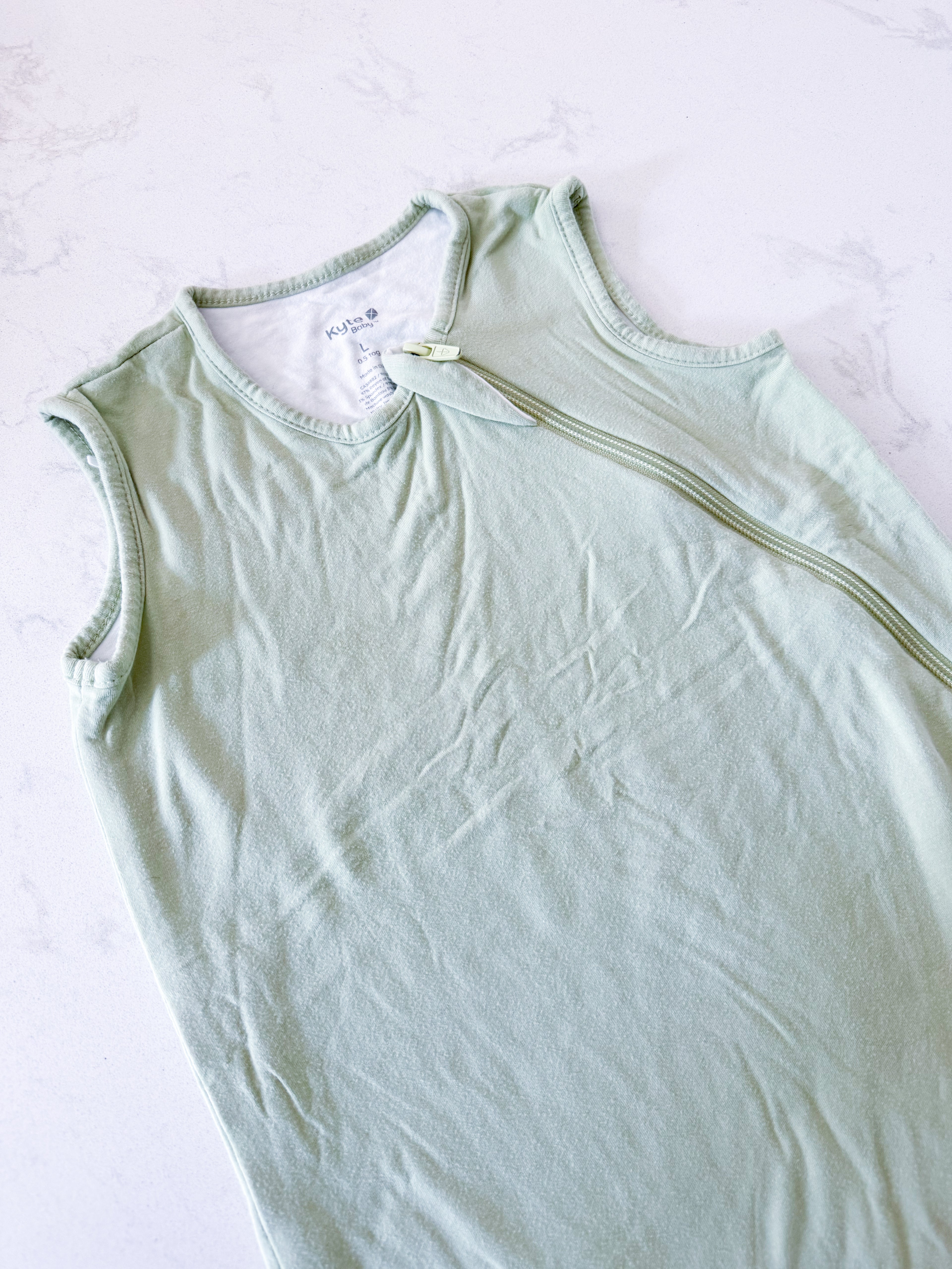 Kyte Baby- L- 0.5 tog- GUC- pistachio green bamboo sleep sack