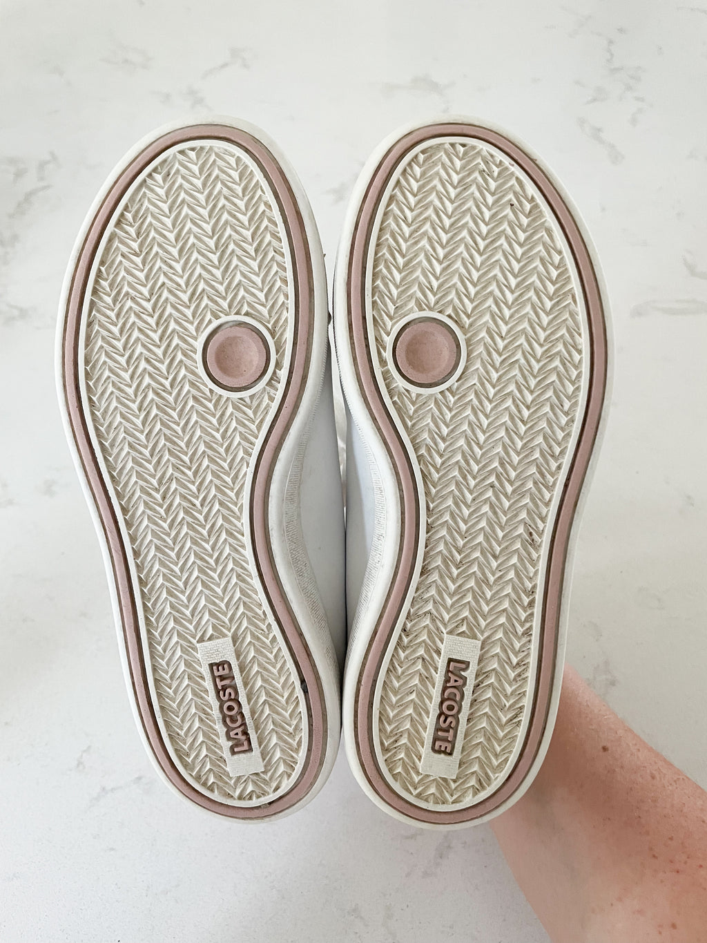 Lacoste- 12C- white shoes with laces