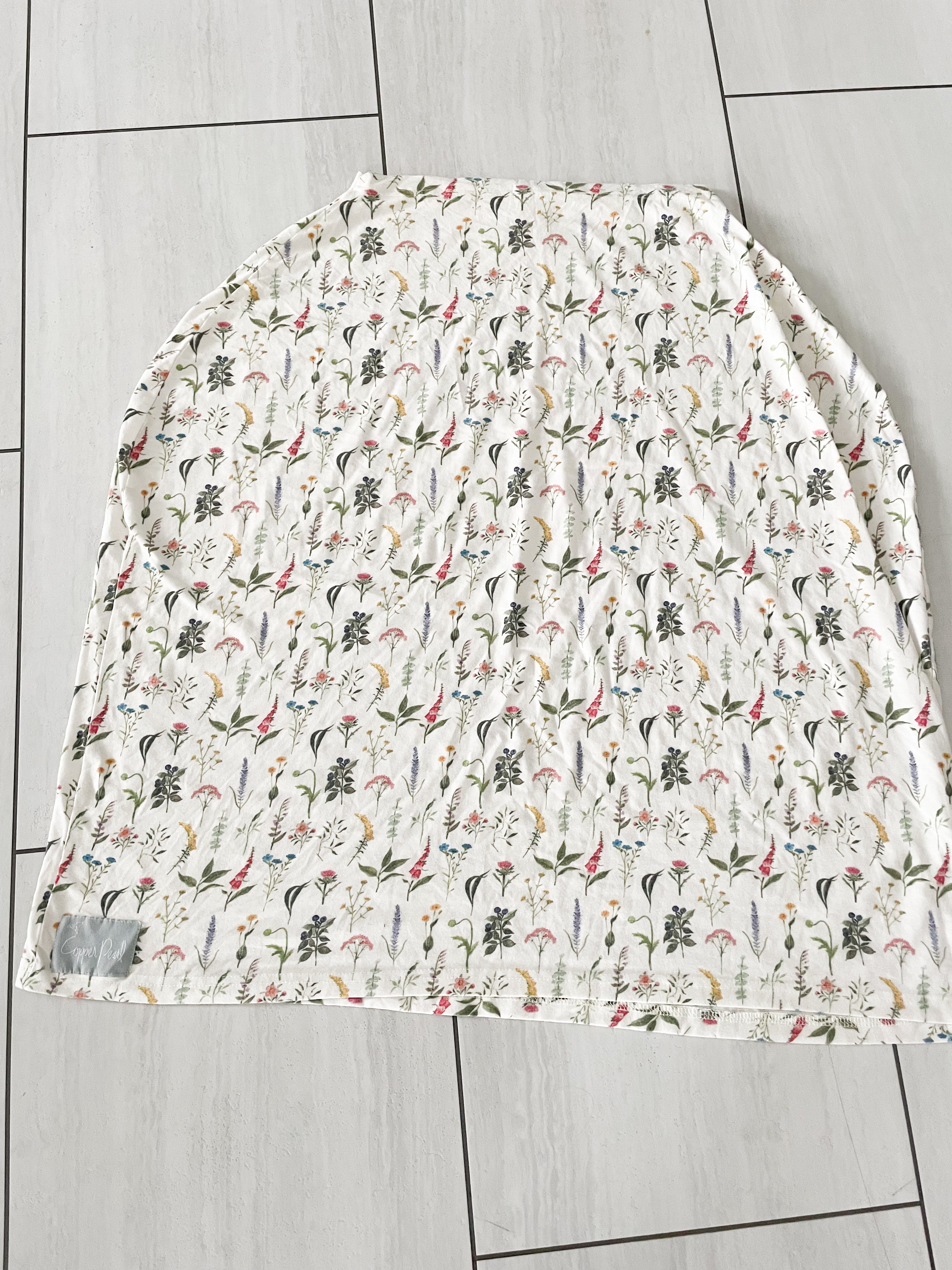 Copper Pearl- GUC- car seat cover floral bamboo