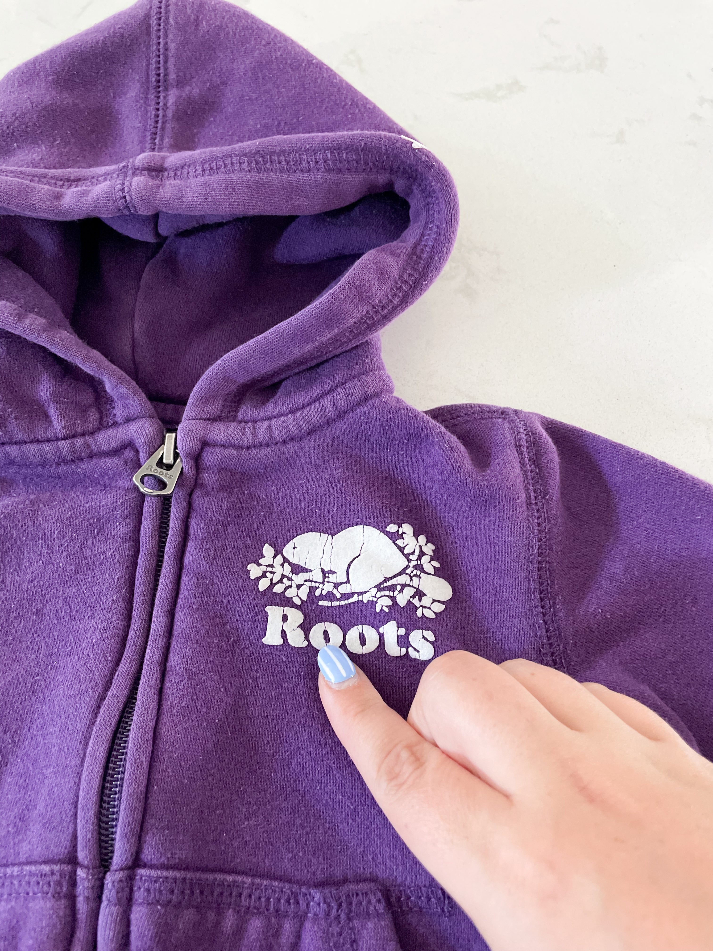 Roots- 6-12m- sweat set purple