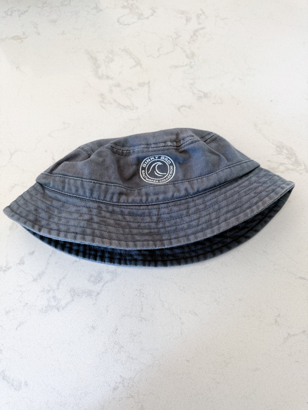 Binky Bros- Youth (2T)- GUC- Jean bucket hat with embroidered wave