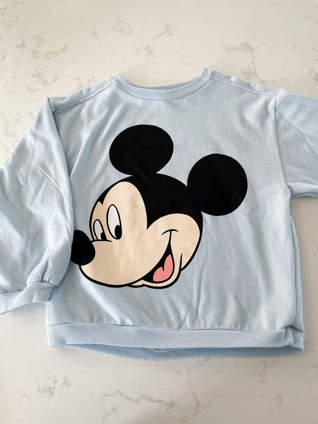 Disney-7Y-VGUC- ice blue Mickey crewneck