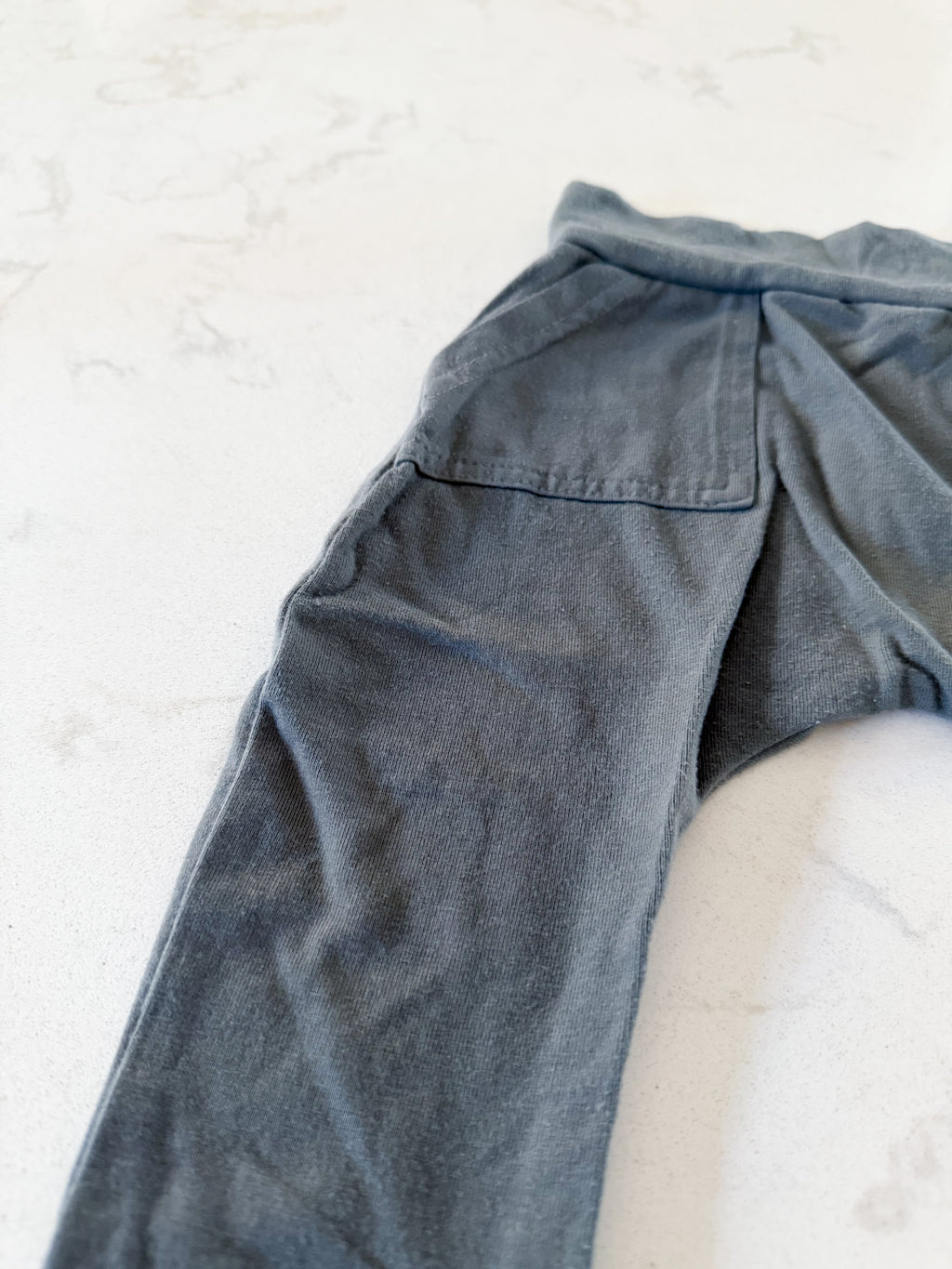 Tiny Buttons Apparel- 6-12m- PLAY- grey slouchy bamboo pants