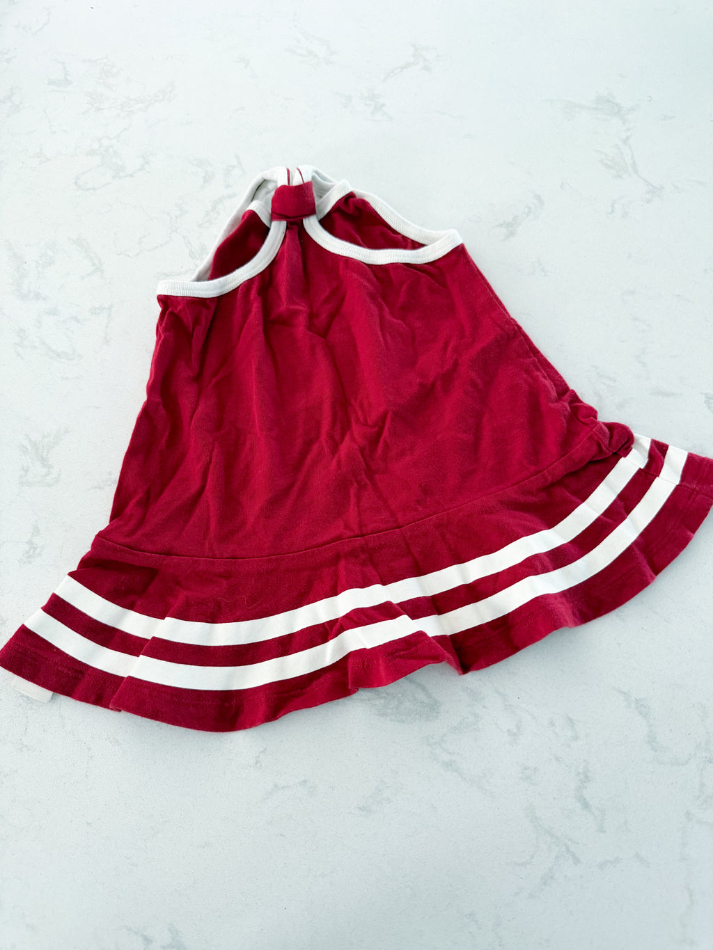 Roots- 6-12m- VGUC- red tank dress with white stripes