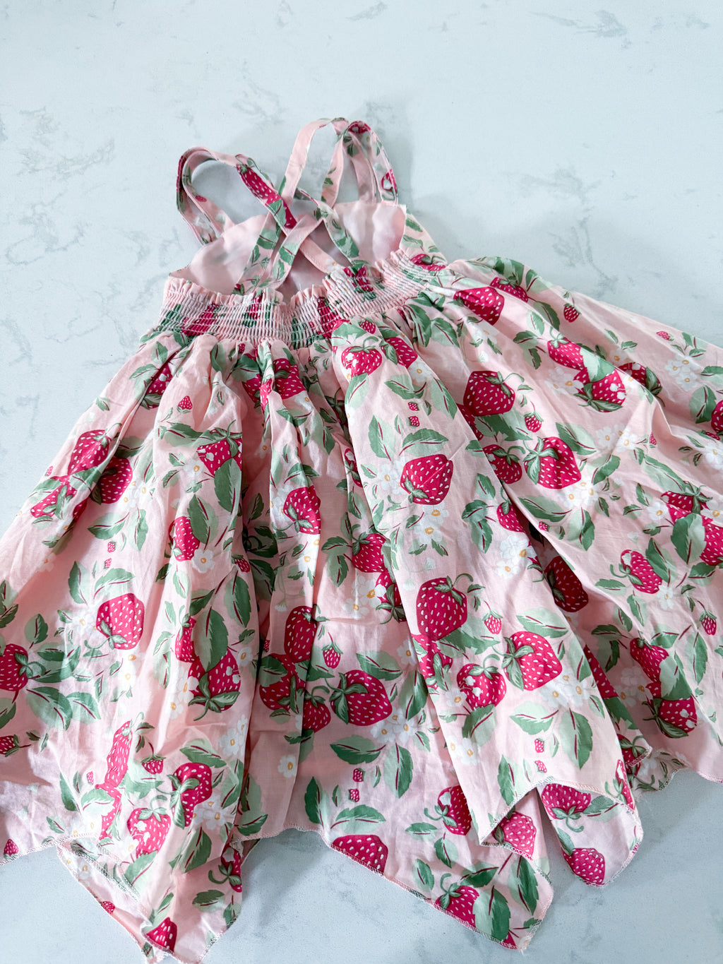 Cynthia Rowley- 18m- VGUC- pink thin material layered strawberry tank dress