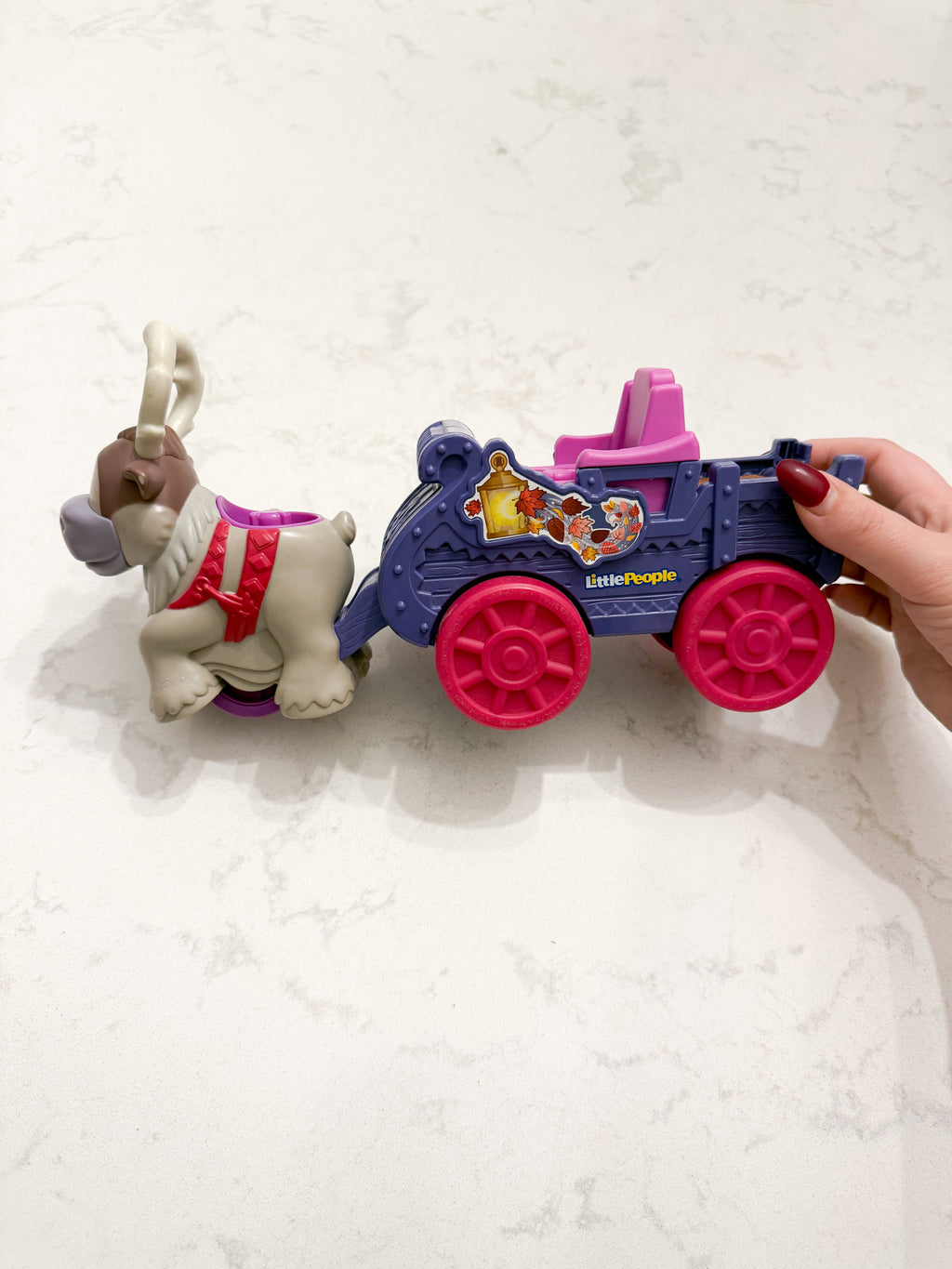 Fisher Price- GUC- Frozen Sven and sleigh ** missing Kristoff**