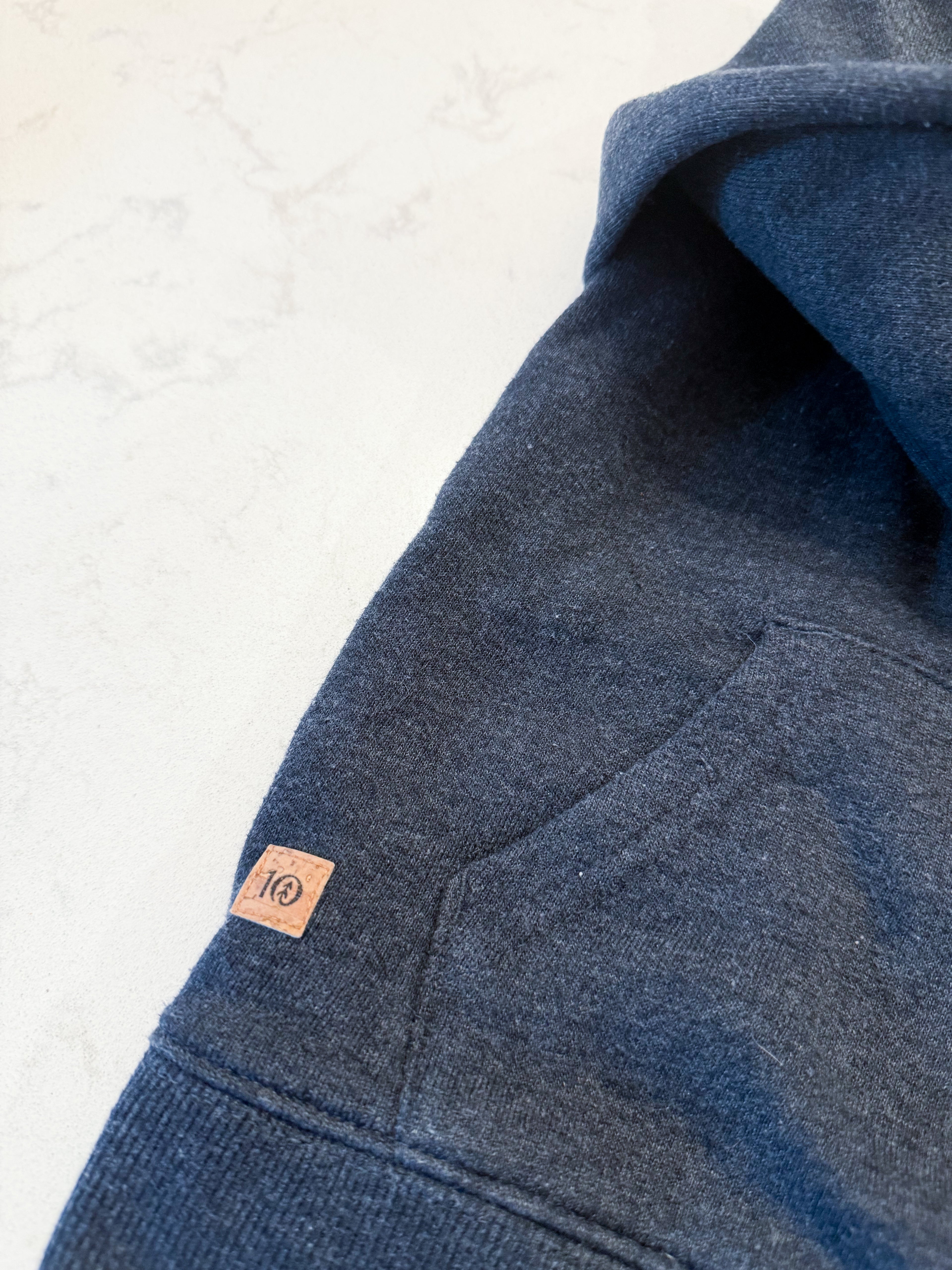 Ten Tree- 5T- GUC- dark grey hoodie with tree line