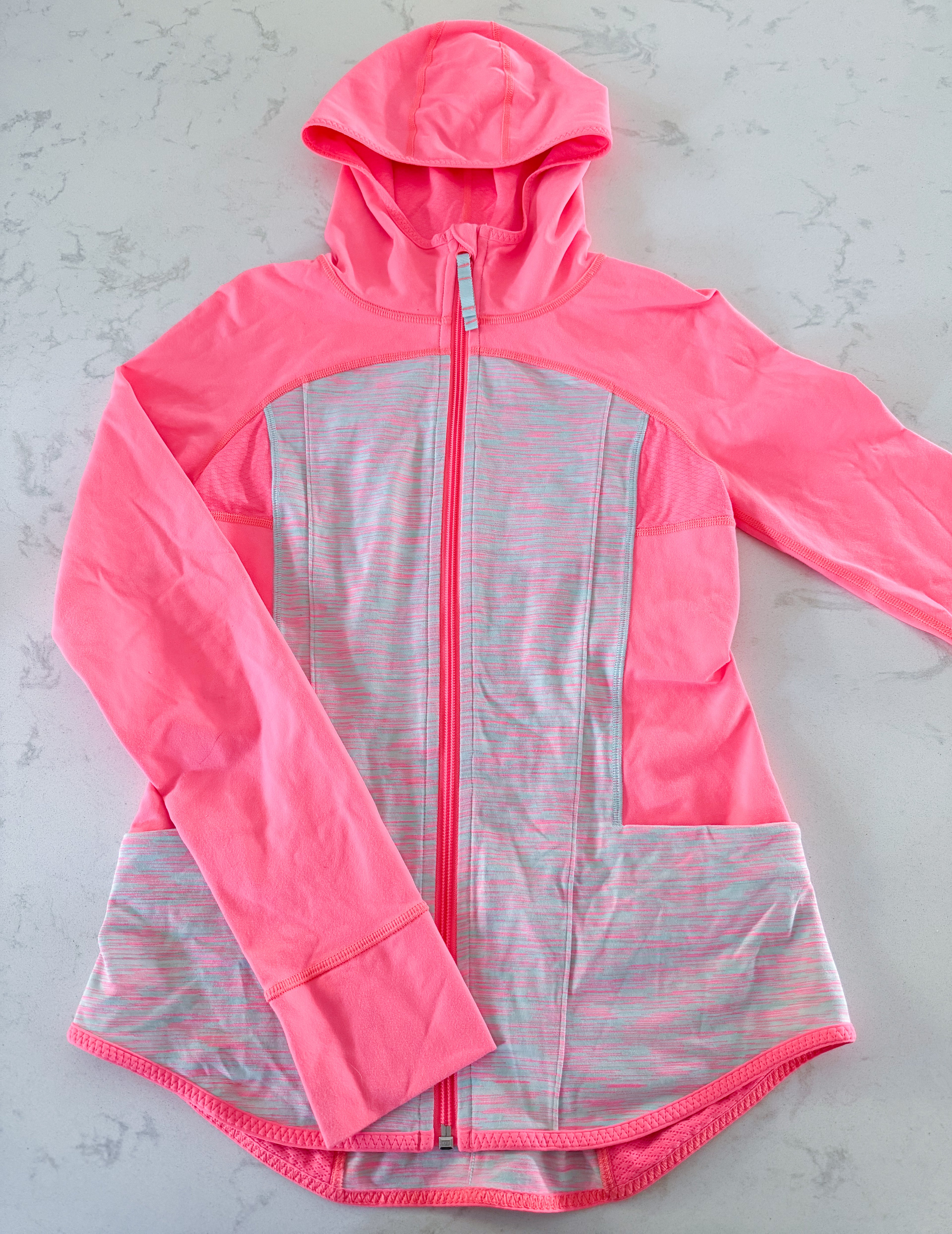 Iviva-14Y-GUC- neon pink zip up