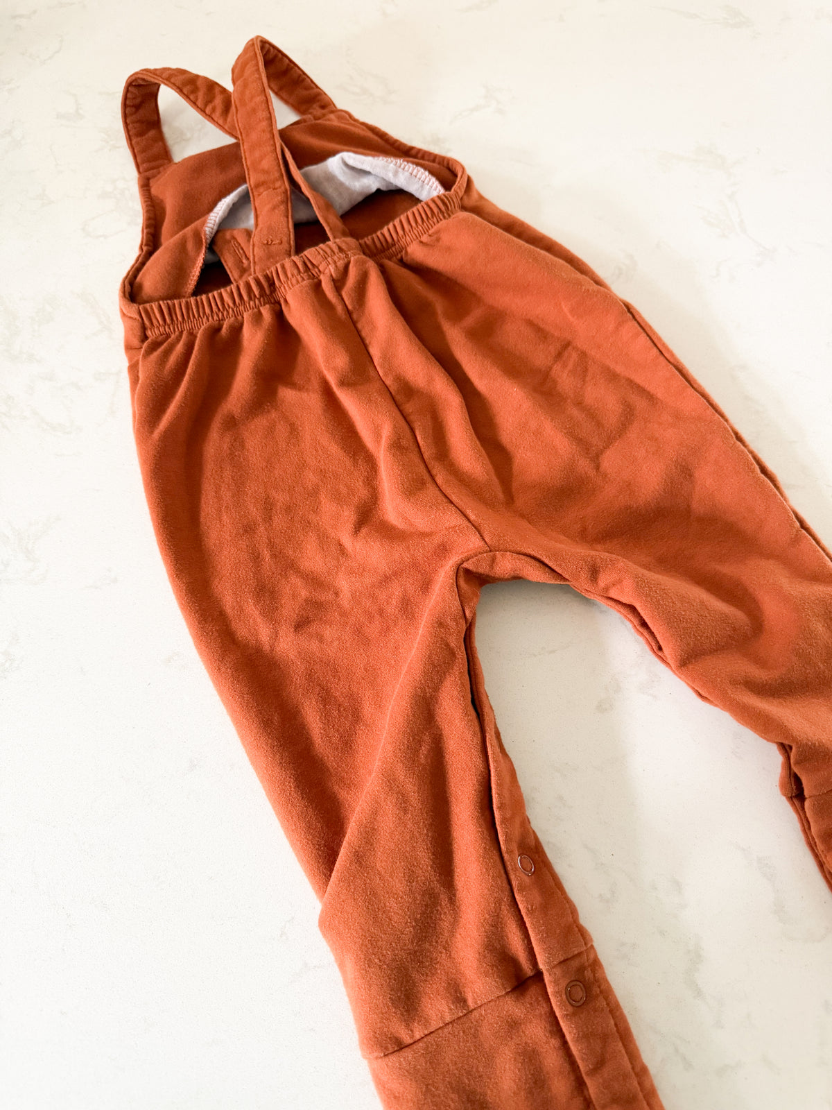 Gagou Tagou- 12-24m- GUC- rust brown overalls