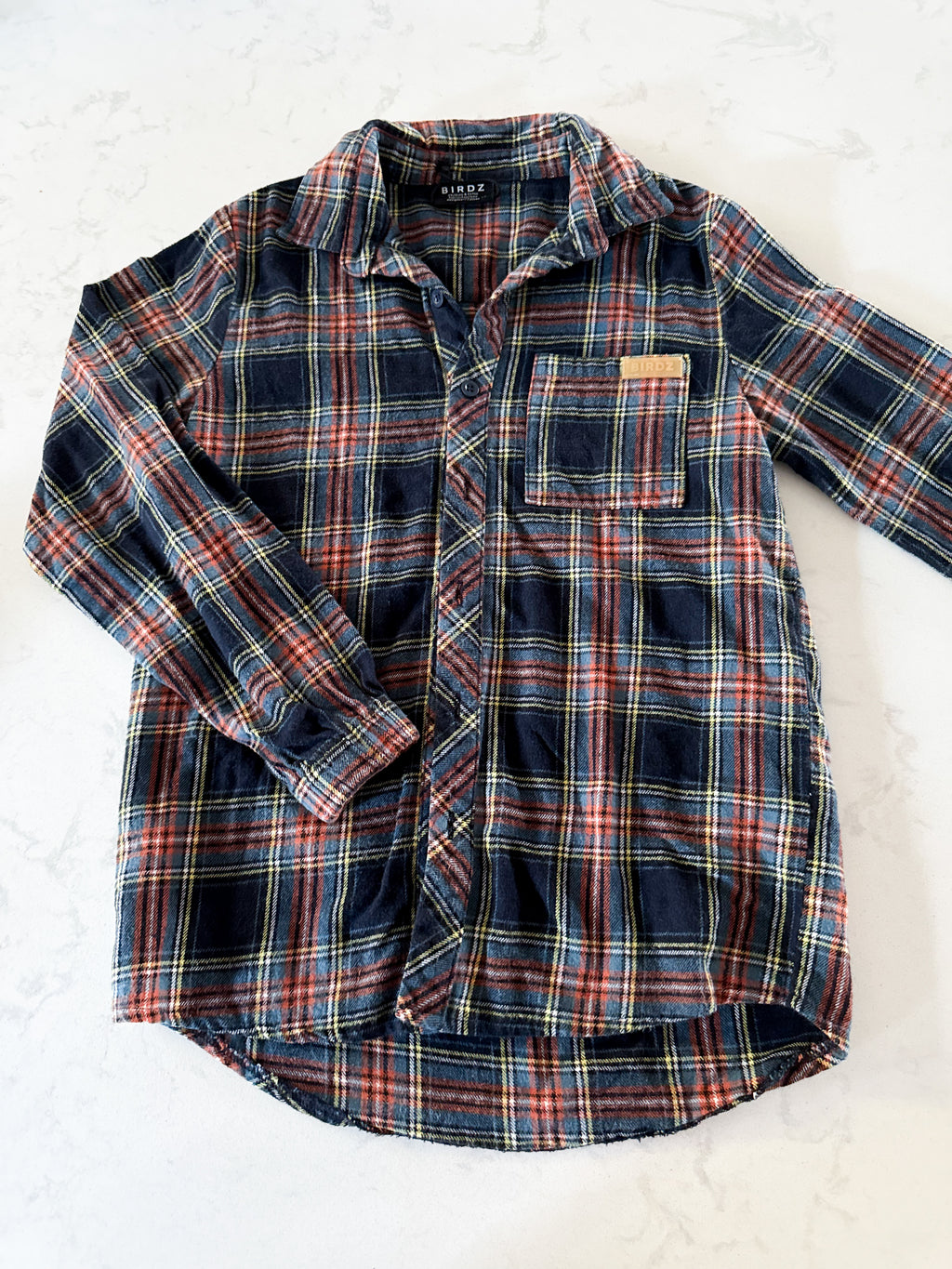 Birdz- 12Y- GUC- plaid button up long sleeve shirt
