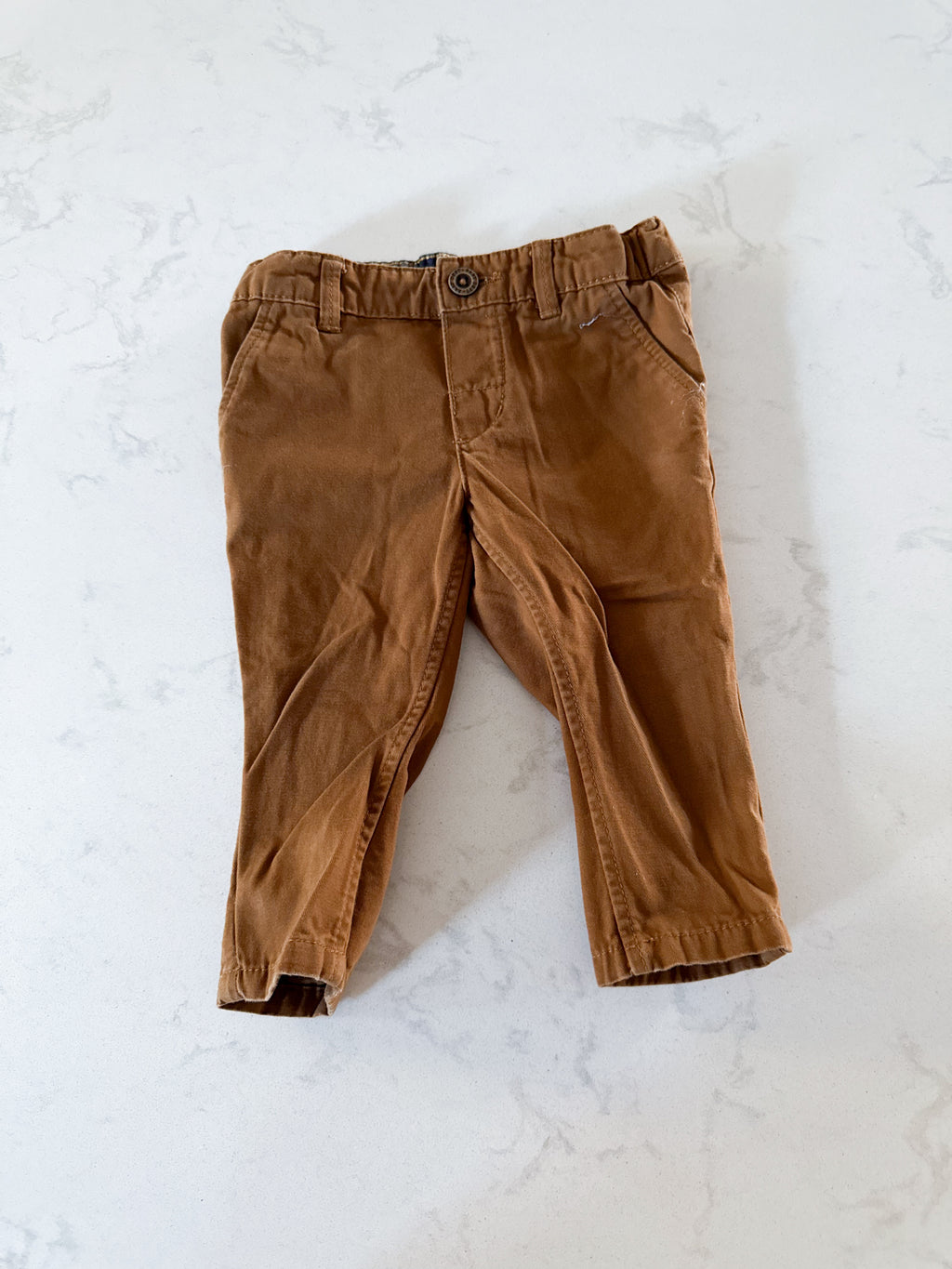 H&M- 4-6m- VGUC- Brown khaki pants