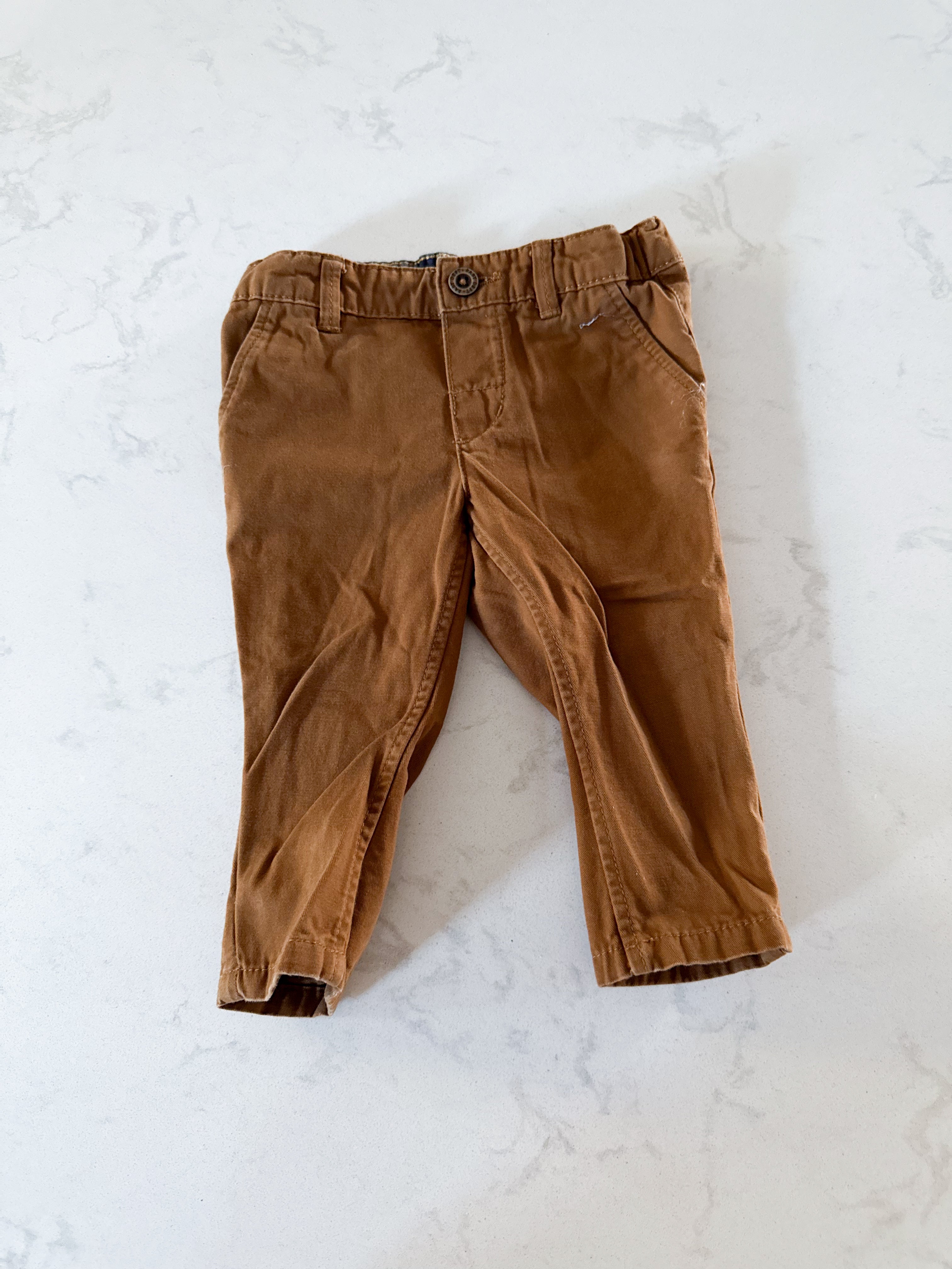 H&M- 4-6m- VGUC- Brown khaki pants