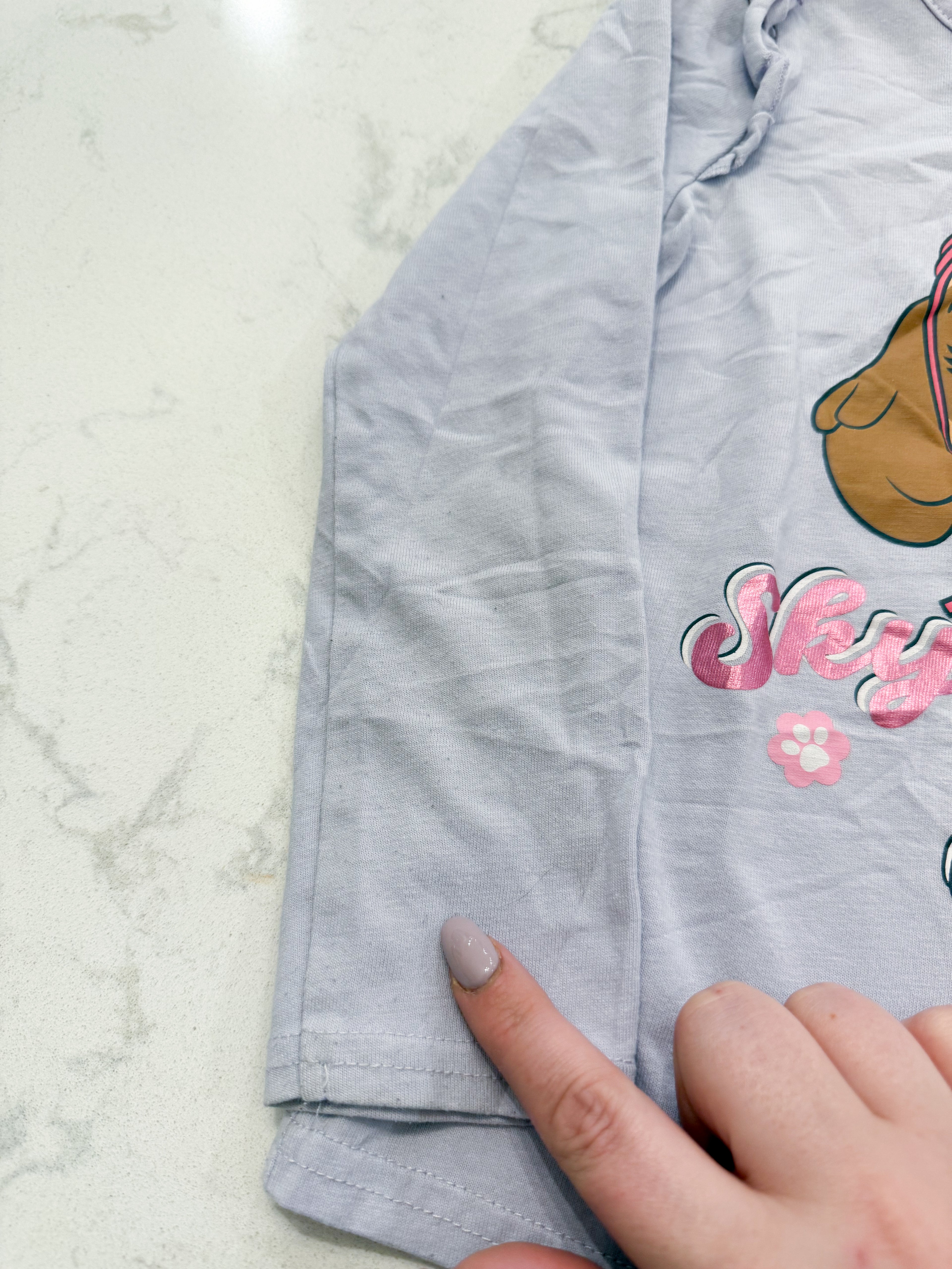 Nickelodeon- 5T- PLAY- light purple long sleeve shirt with Skye