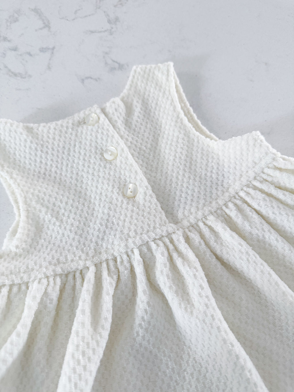 Cherokee (2005)- 12m- VGUC- white soft floral embroidered dress