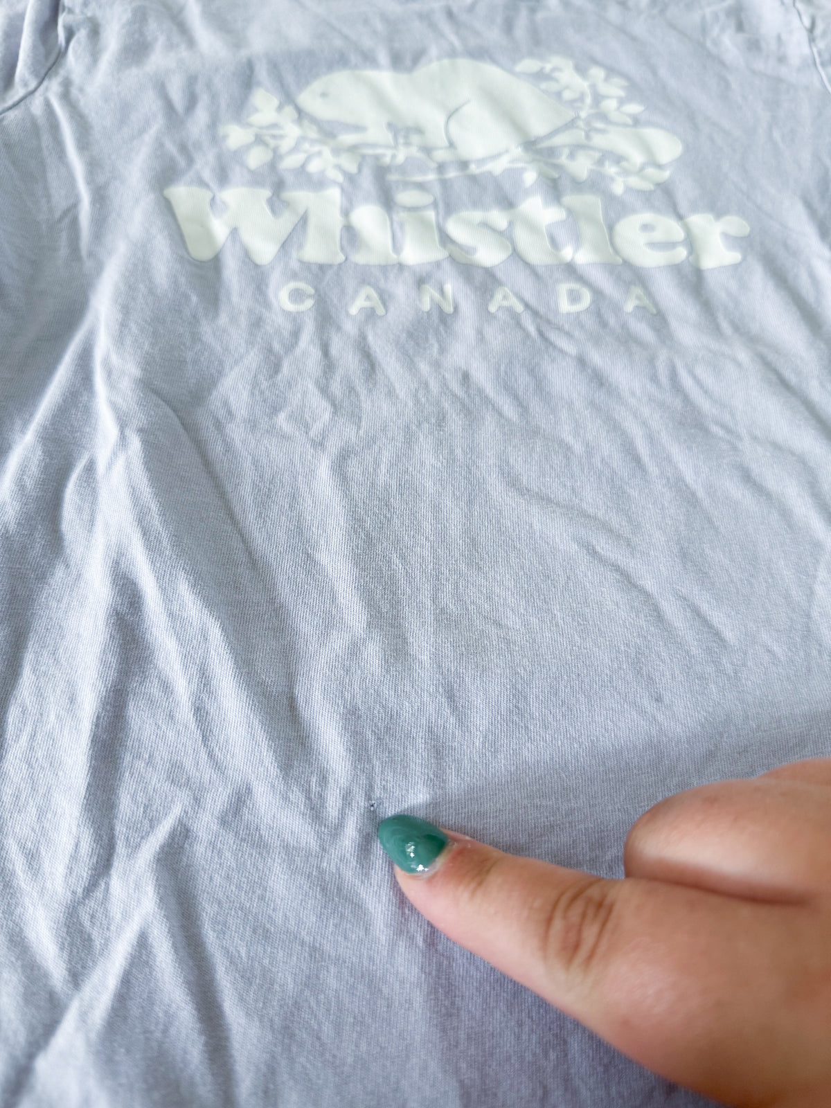 Roots- 6-7Y- PLAY- light purple t shirt with Whistler Roots logo