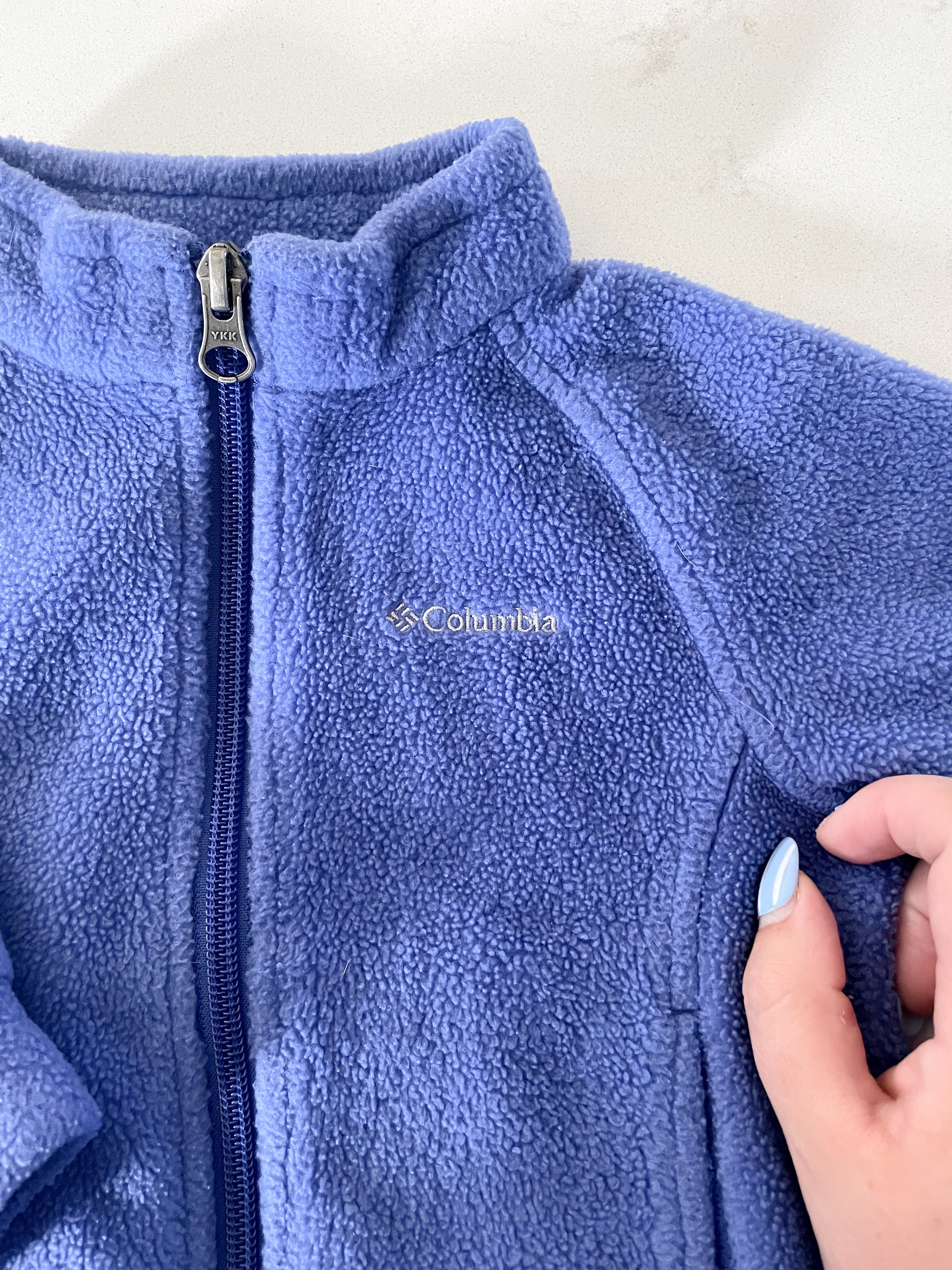 Columbia- 6-12 months- purple fleece zip up