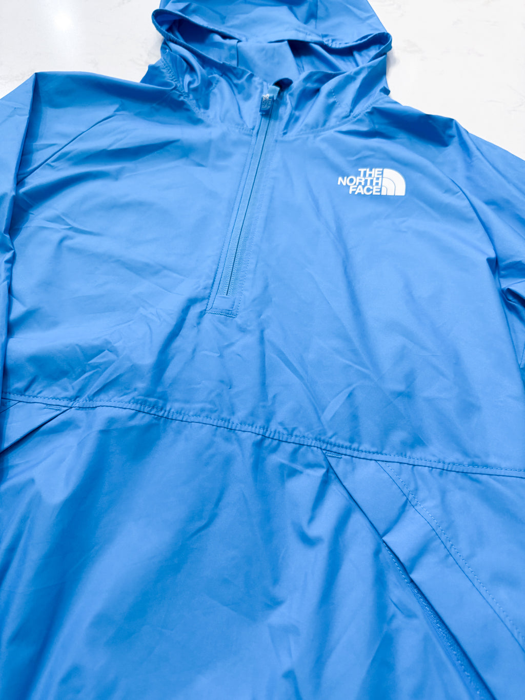 The North Face- 14-16Y- VGUC- quarter zip thin unlined windbreaker jacket with front pocket