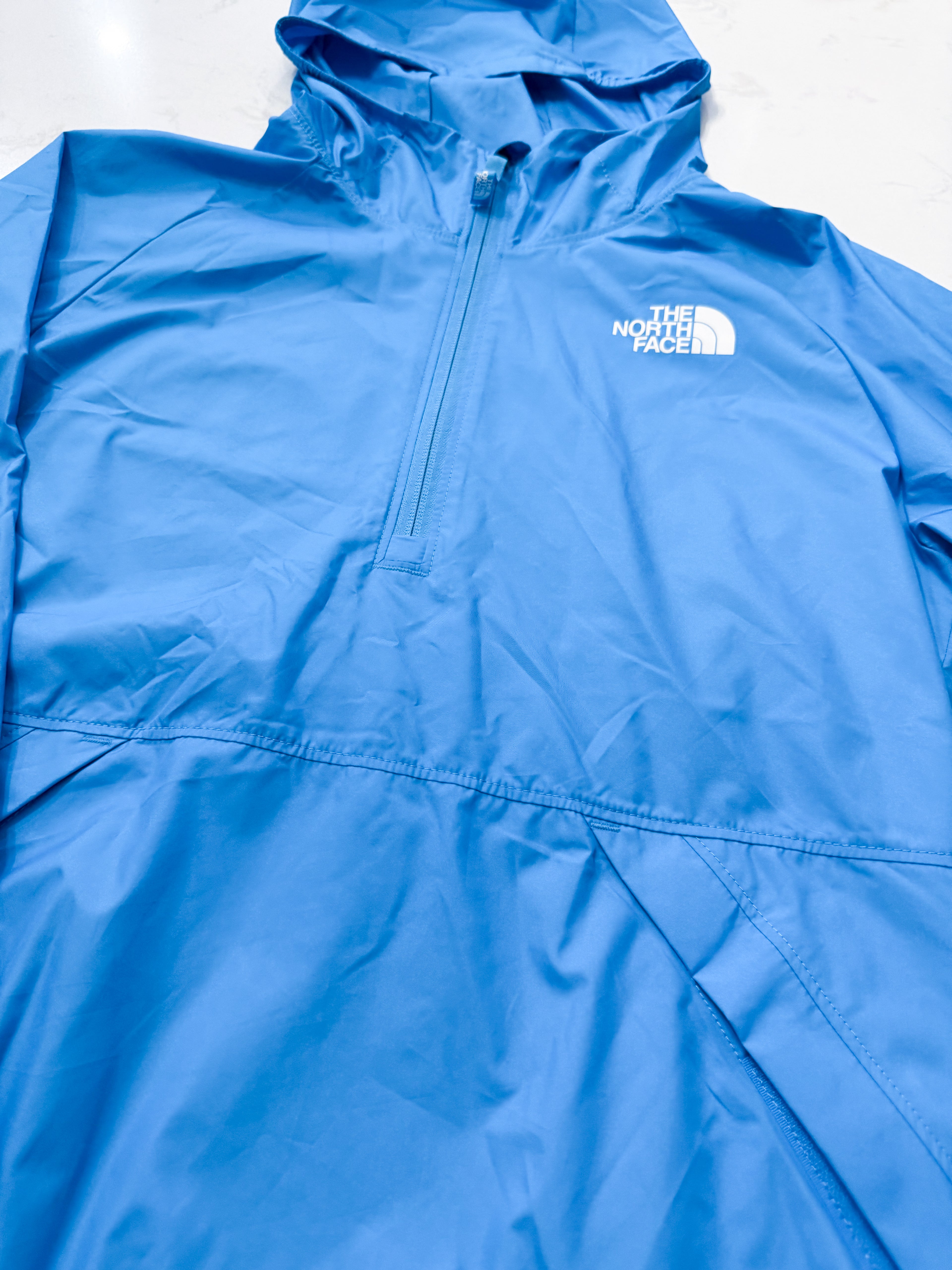 The North Face- 14-16Y- VGUC- quarter zip thin unlined windbreaker jacket with front pocket