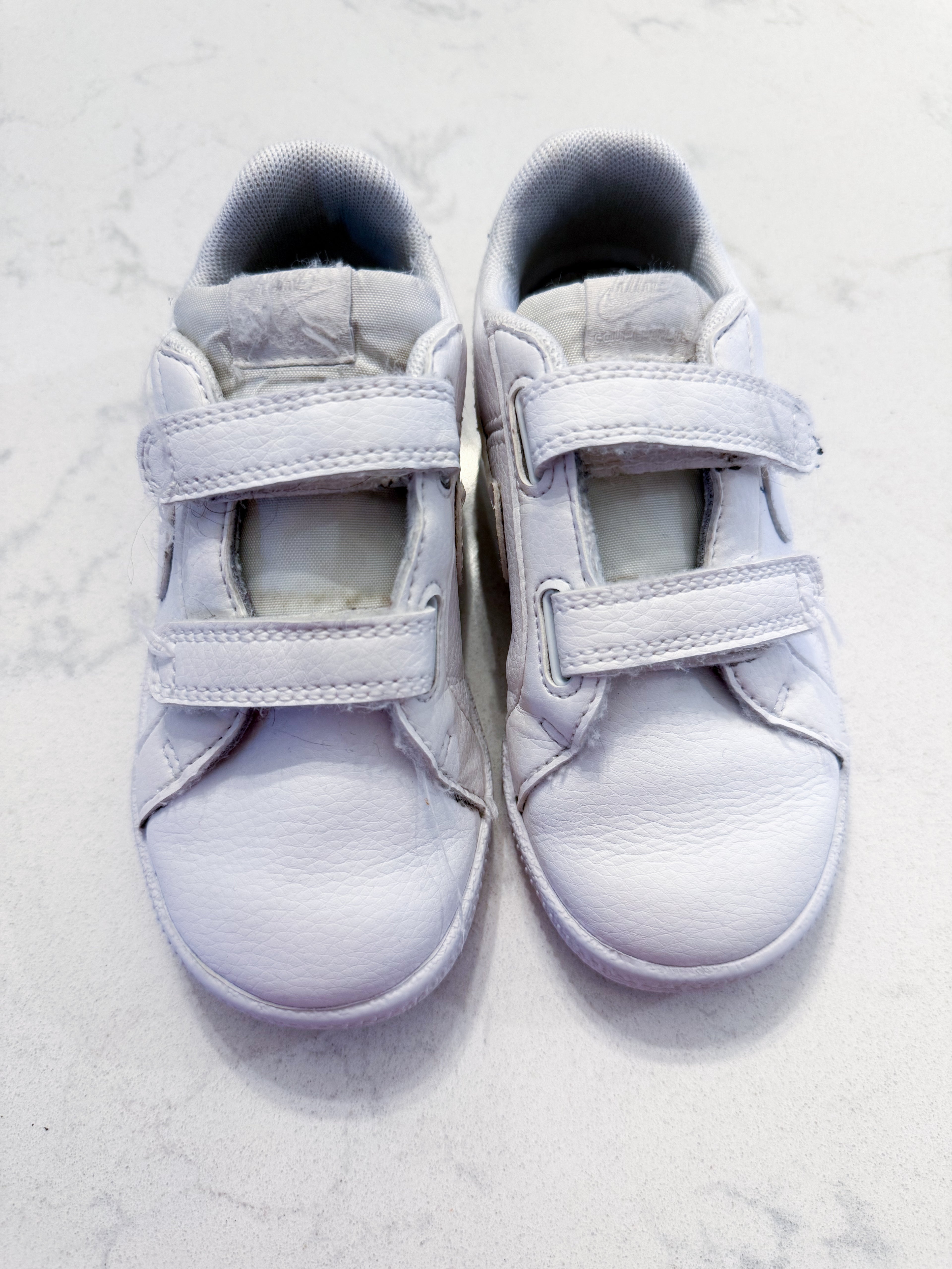 Nike- 9C- PLAY- White Velcro shoes