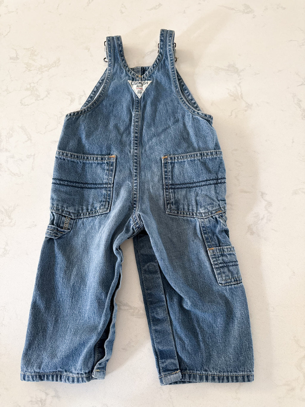 Oshkosh- 12m- GUC- jean overalls
