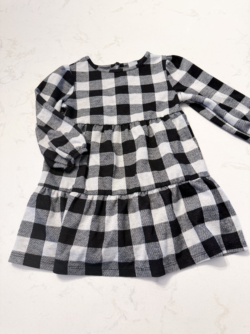 Old Navy- 2T- VGUC- black and white checkered dress