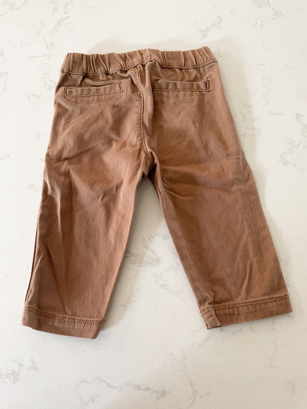 Hatley- 6-9m-VGUC- brown khaki pants