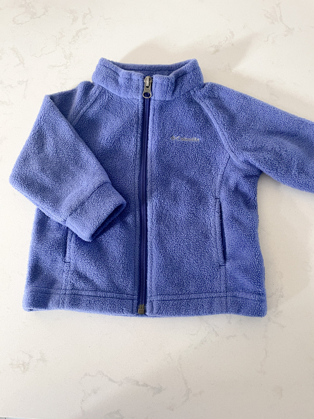 Columbia- 6-12 months- purple fleece zip up