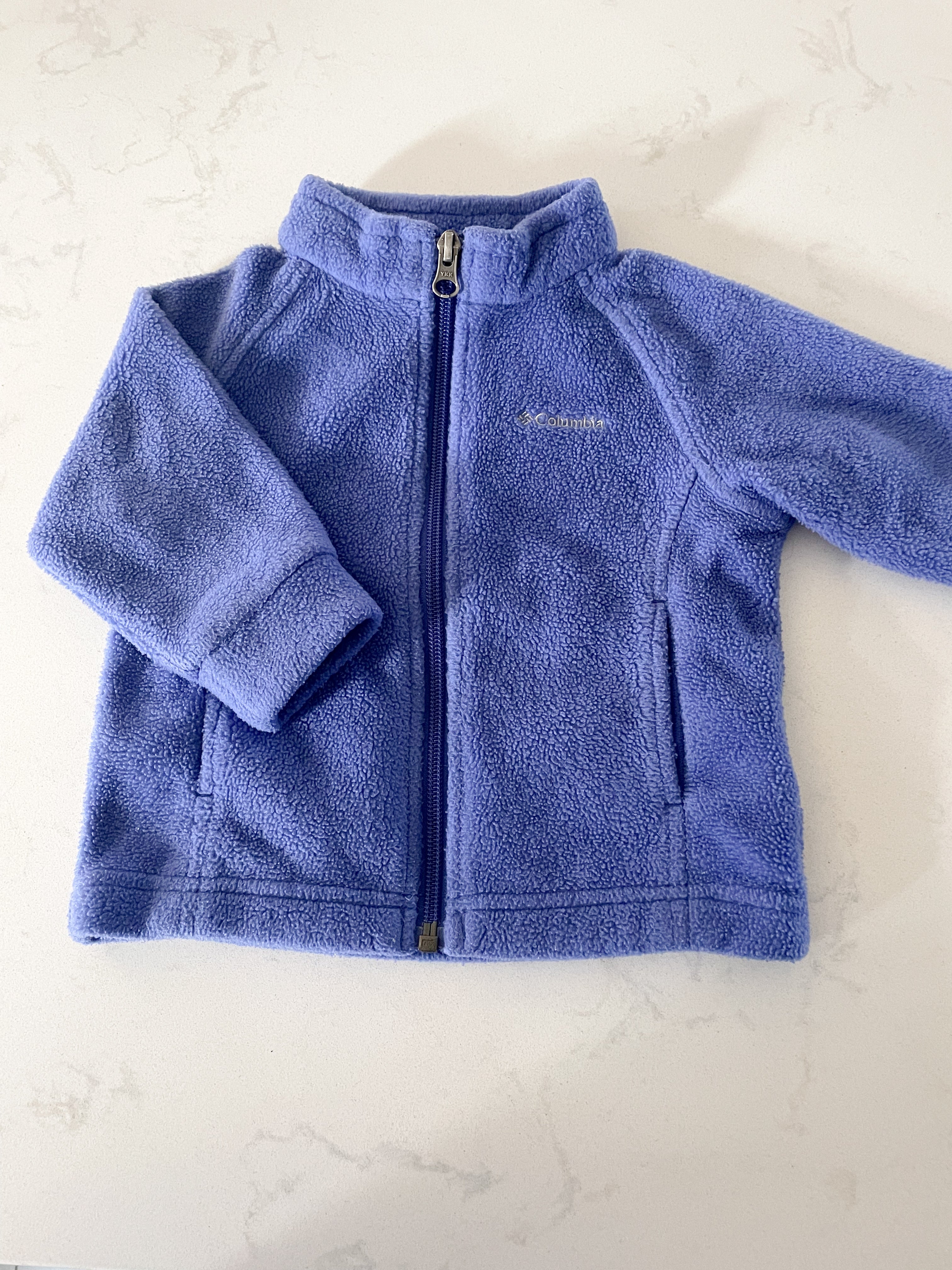 Columbia- 6-12 months- purple fleece zip up