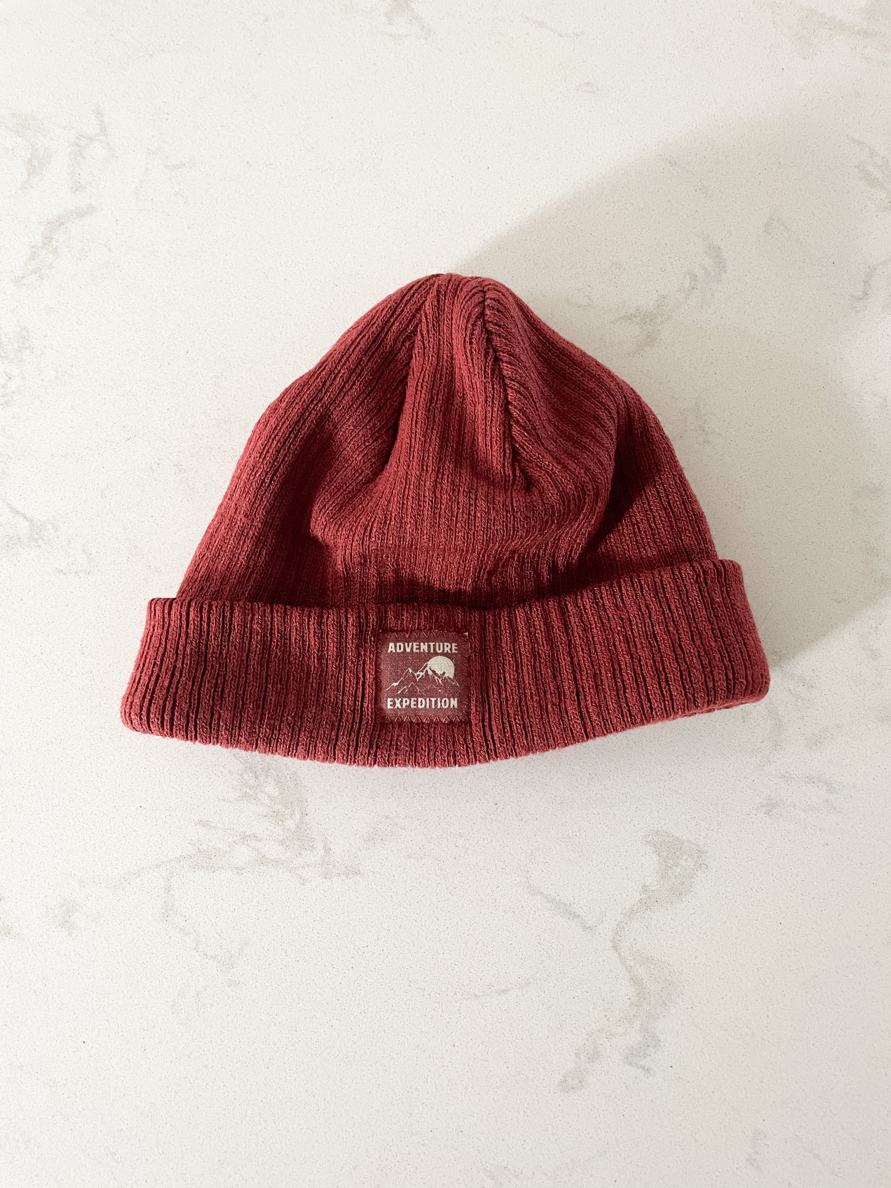 Zara- baby hat- burgundy knit hat