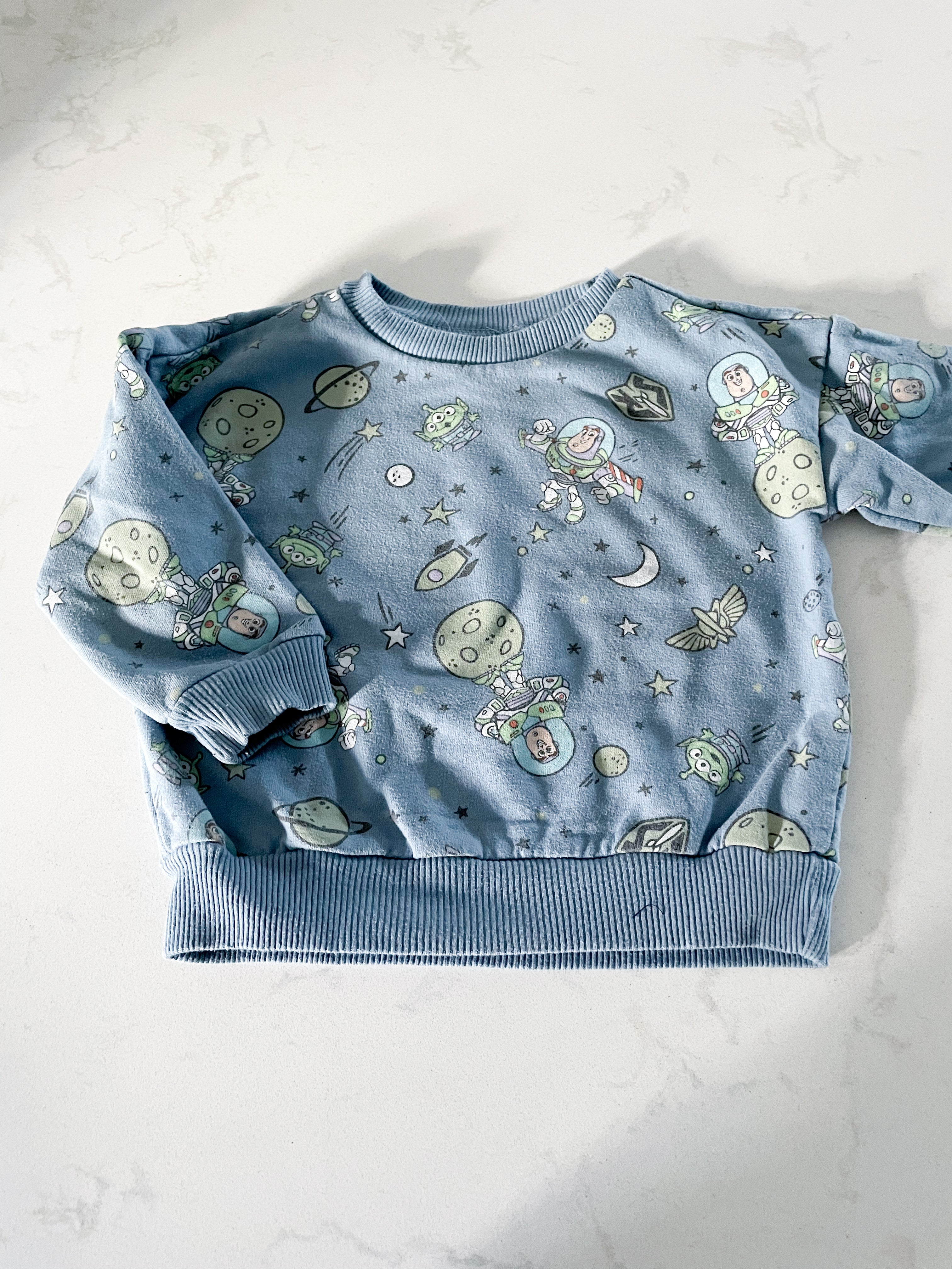 Disney Baby-12m- GUC- Buzz Lightyear crewneck