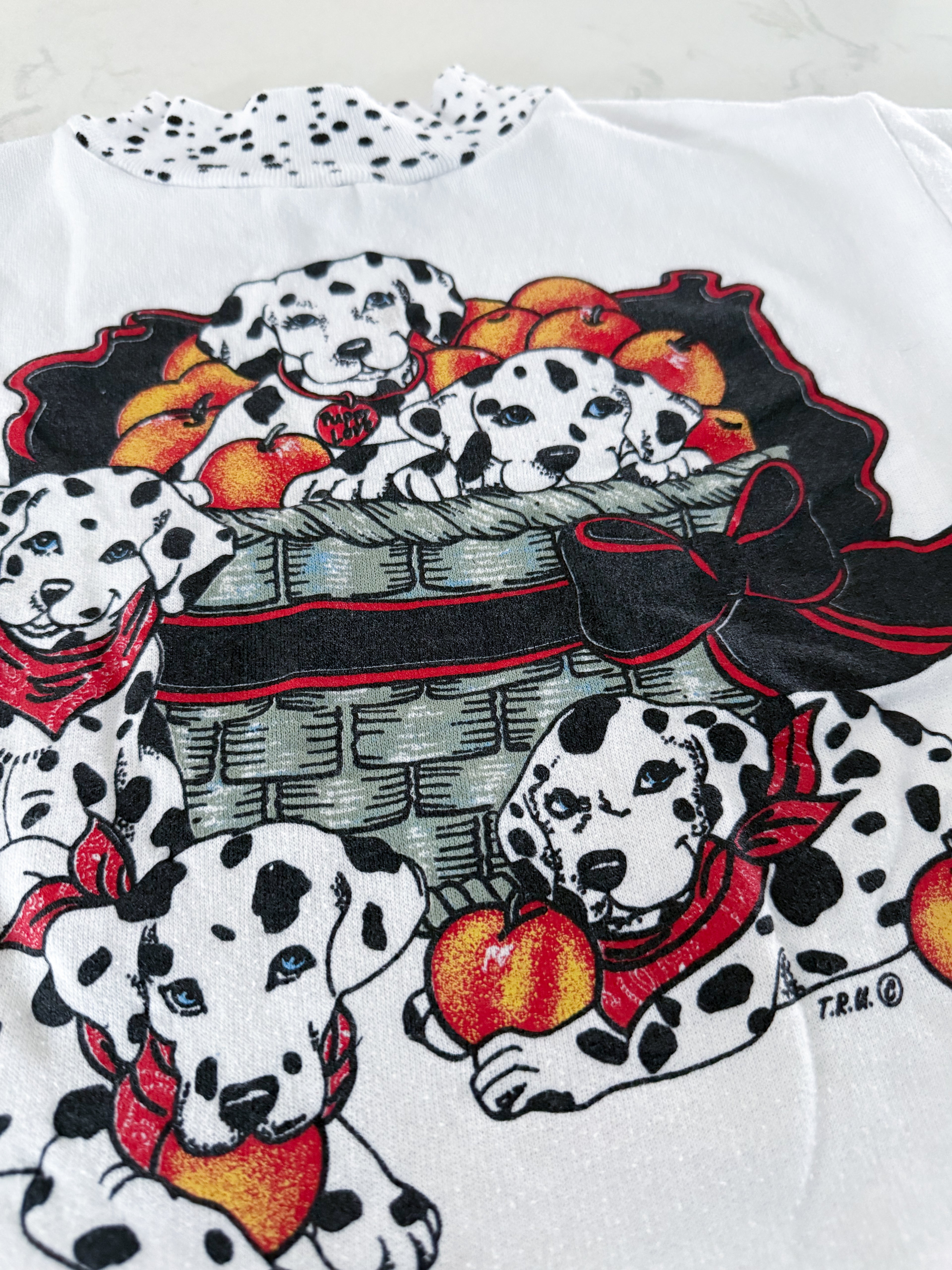 Colors(1992-1998)- 6Y- PLAY- white vintage crewneck with Dalmatian graphic