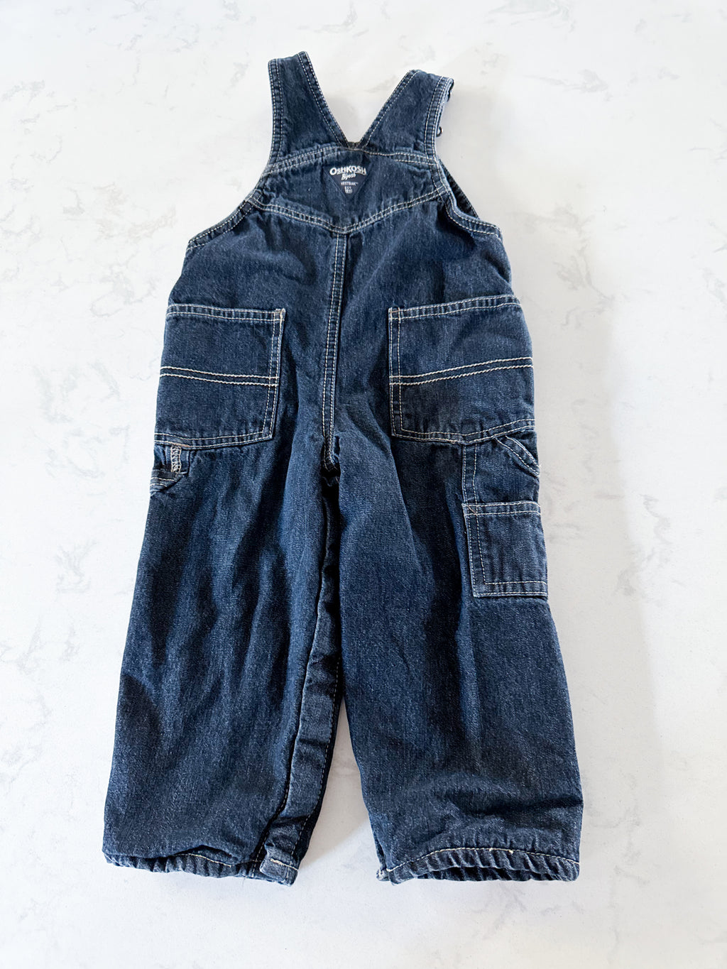 Oshkosh- 18m- VGUC- fleece lined jean overalls