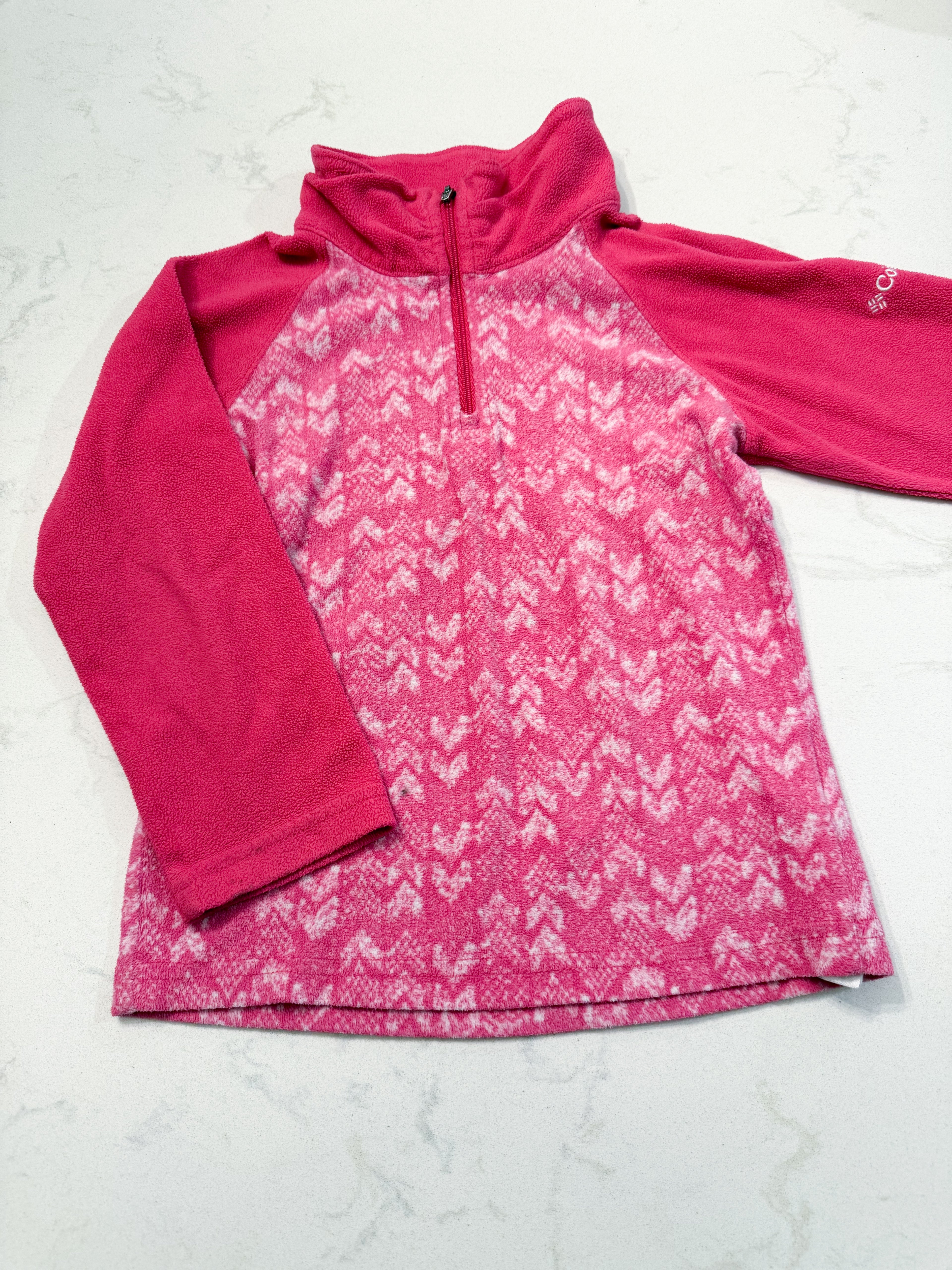 Columbia- 4-5T- PLAY- thin pink fleece quarter zip