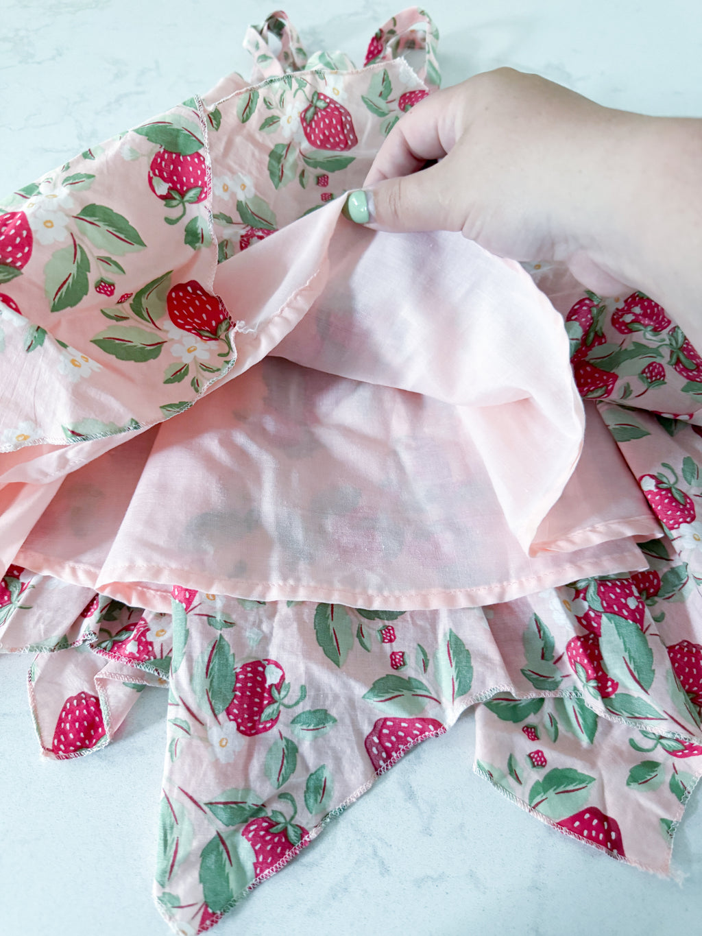 Cynthia Rowley- 18m- VGUC- pink thin material layered strawberry tank dress