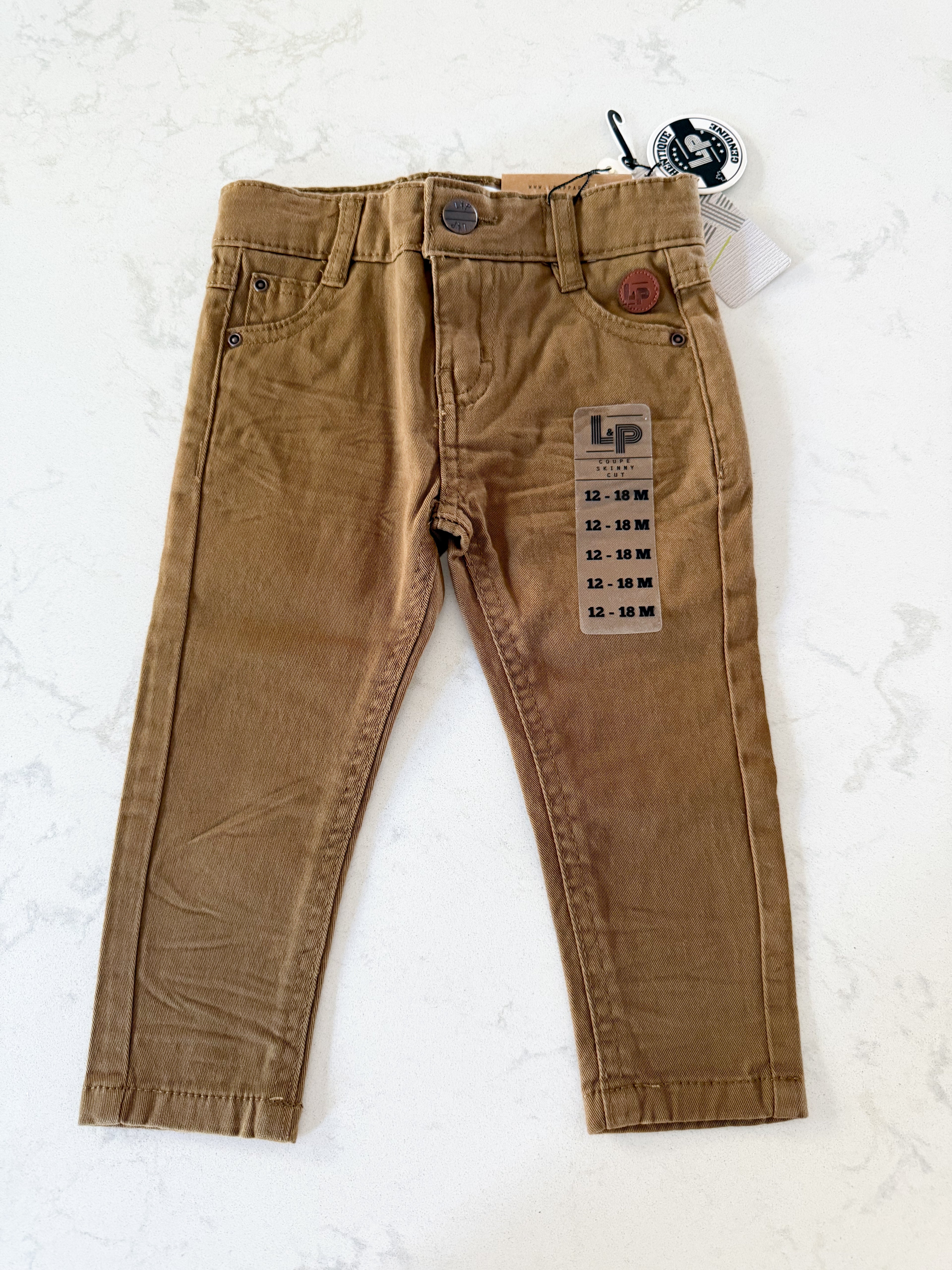 *Rescue*- L&P Apparel- skinny cut jeans- brown