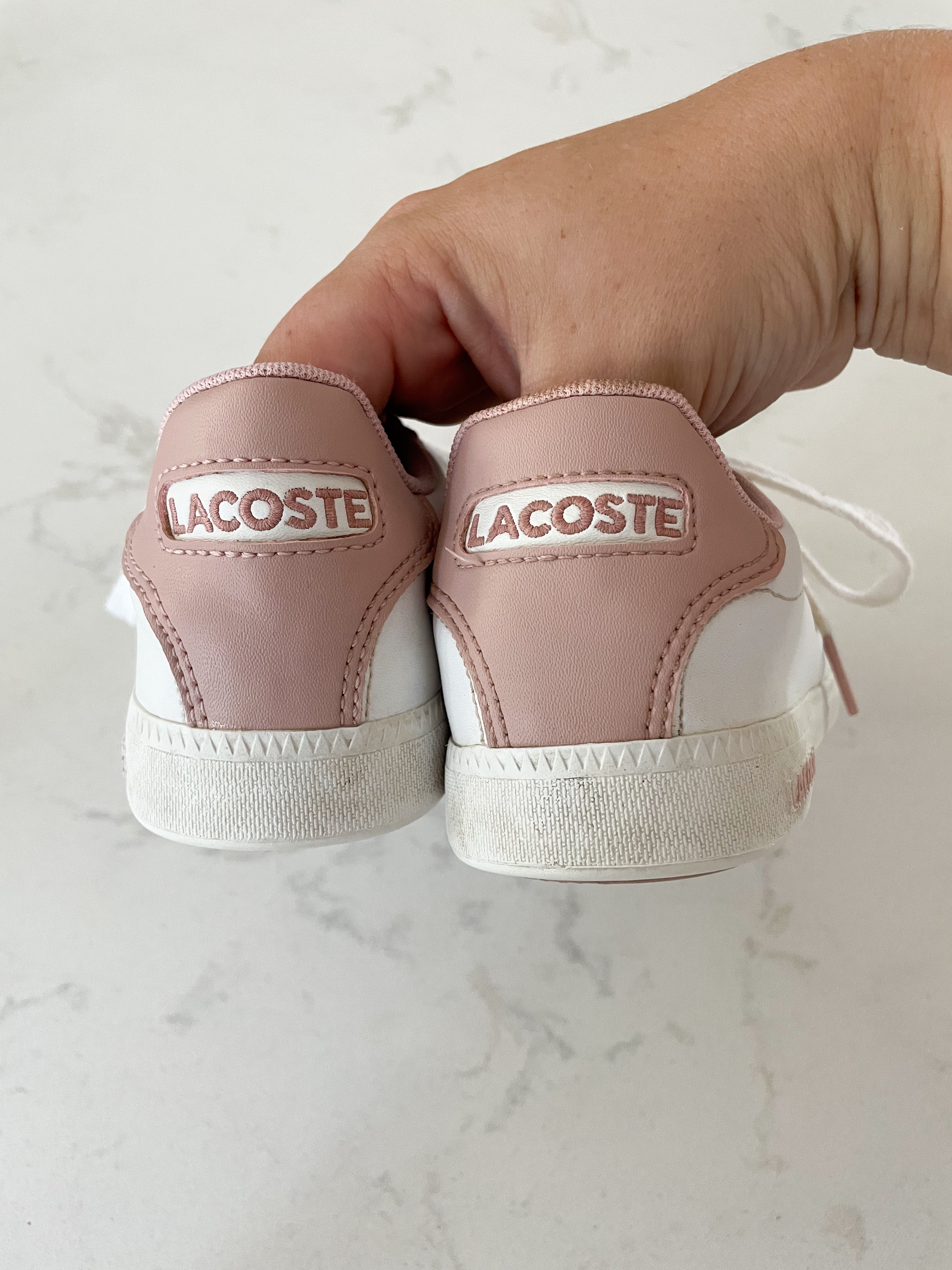 Lacoste- 12C- white shoes with laces
